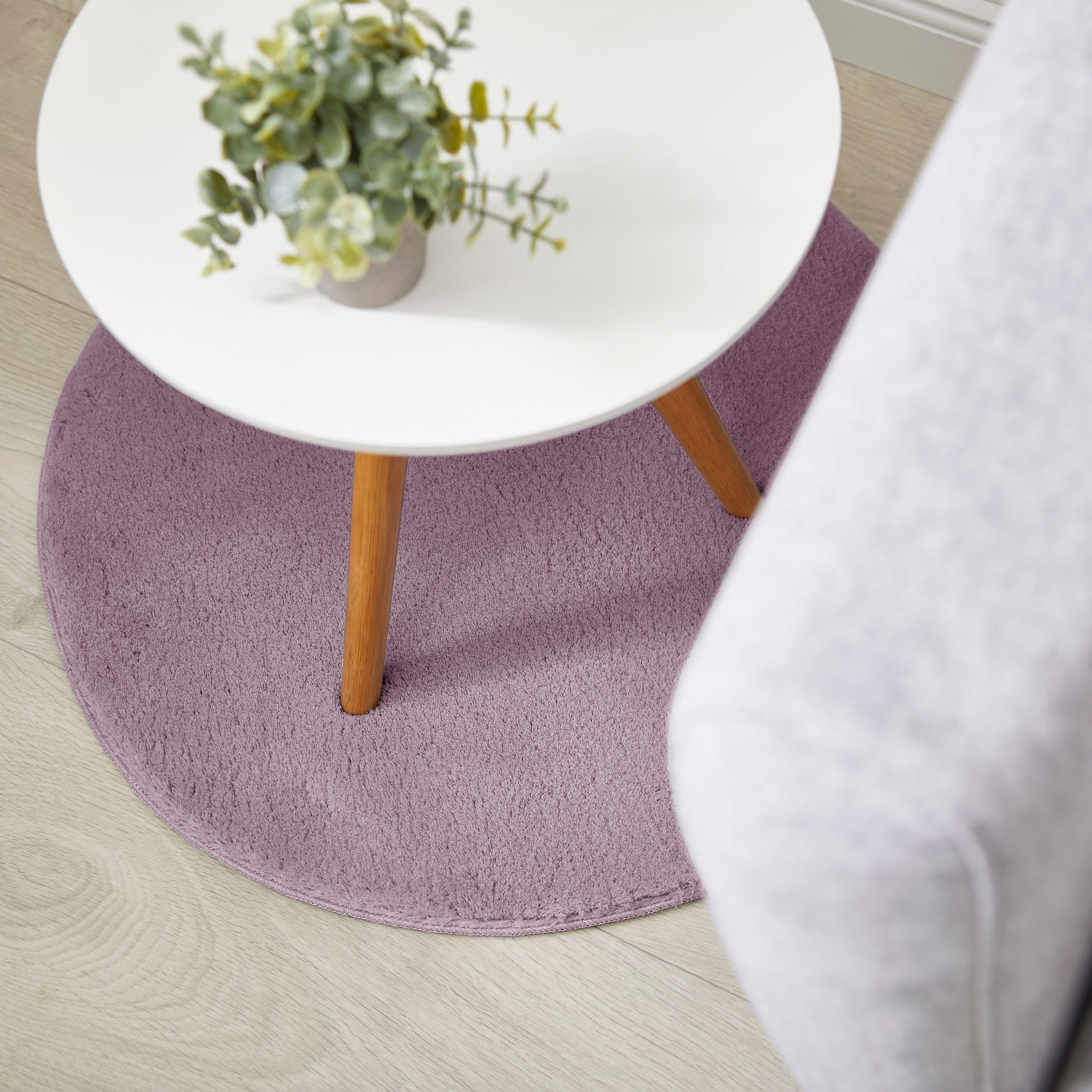 Image of Andiamo Teppich "Arezzo" rund 16 mm Höhe Uni Farben, weicher Flor, waschbar, ideal im Wohnzimmer & Schlafzimmer