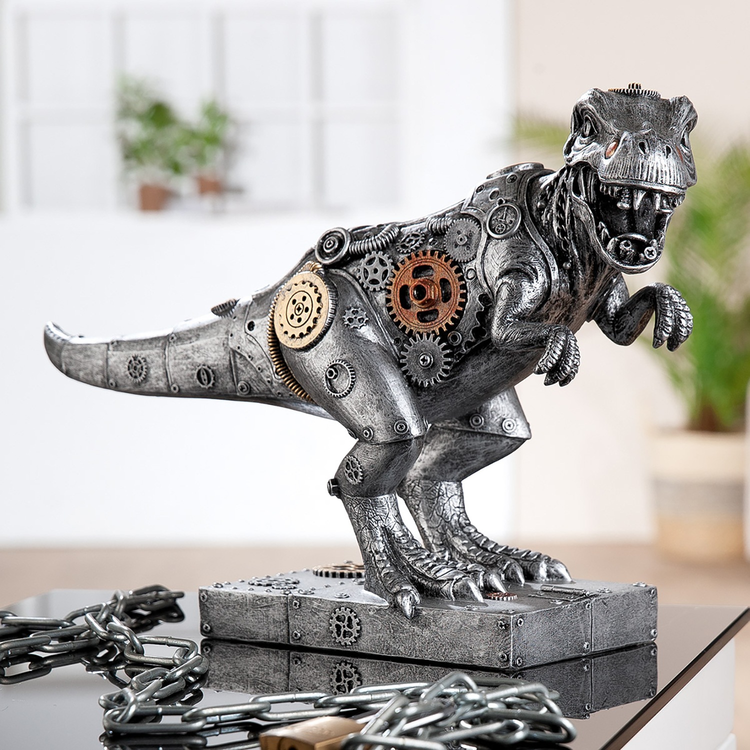 Image of Casablanca by Gilde Tierfigur "Skulptur Steampunk T-Rex Dino"