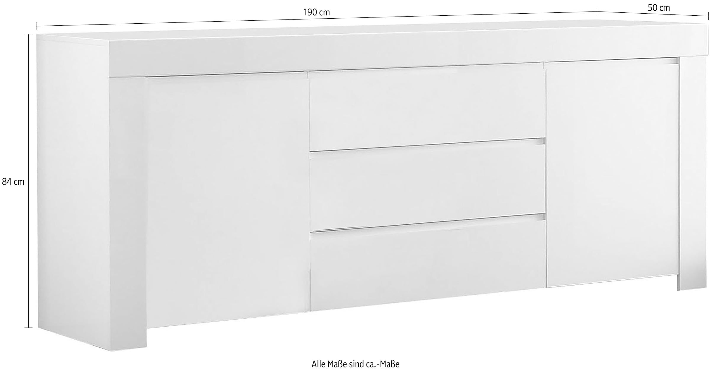 Home affaire Sideboard »Amalfi« Breite 190 cm