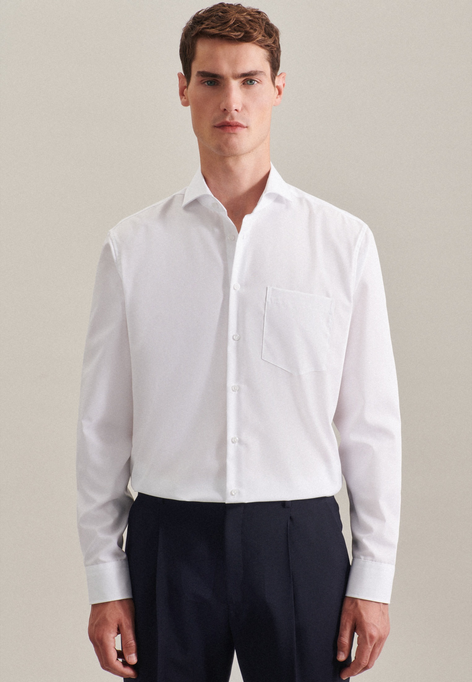 Image of seidensticker Businesshemd »Regular«, Regular Langarm Haifischkragen Uni bei Ackermann Versand Schweiz