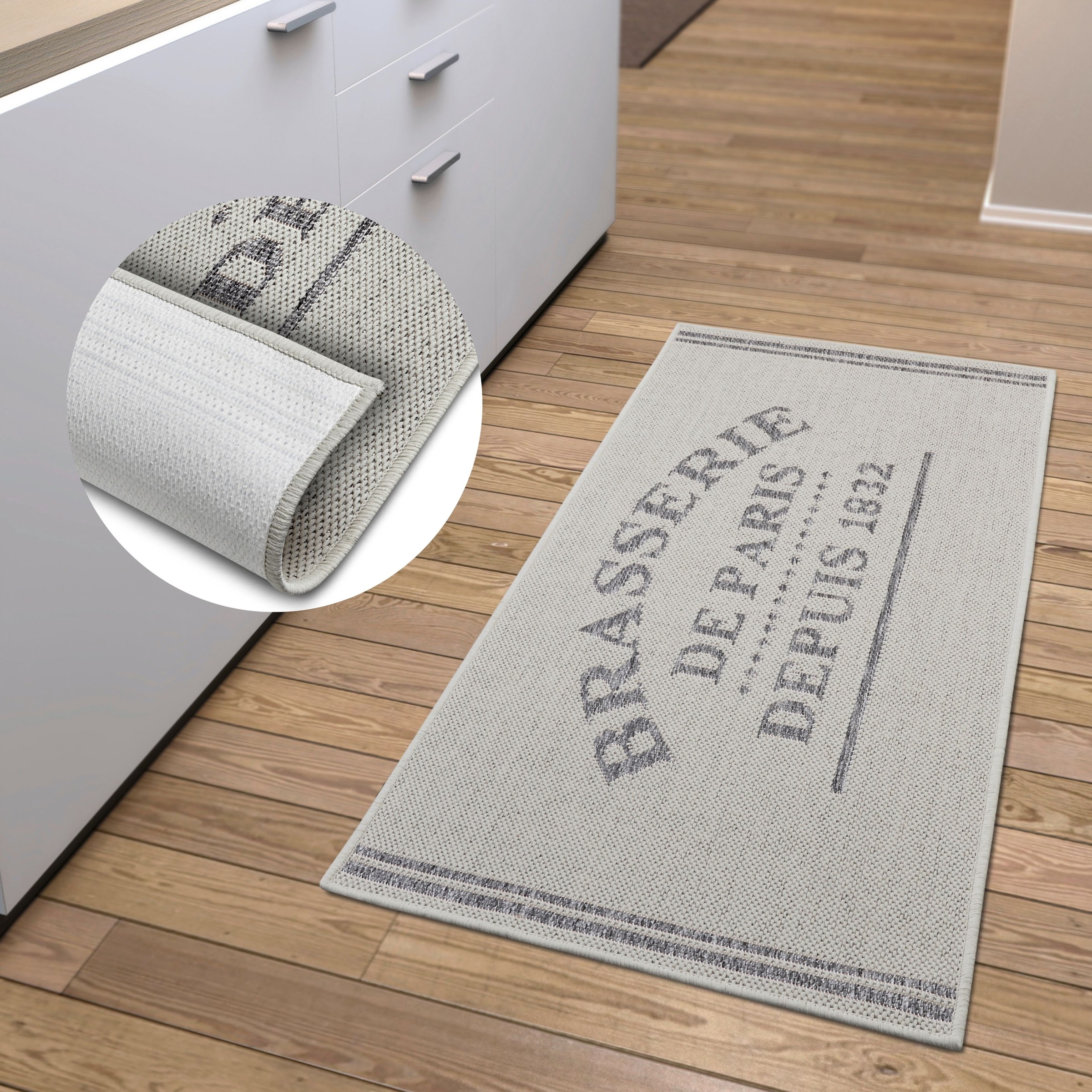 Image of HANSE Home Küchenläufer "Brasserie de Paris" rechteckig 5 mm Höhe Läufer, Rutschfest, Küchenteppich, Küche, Teppich, Pflegeleicht