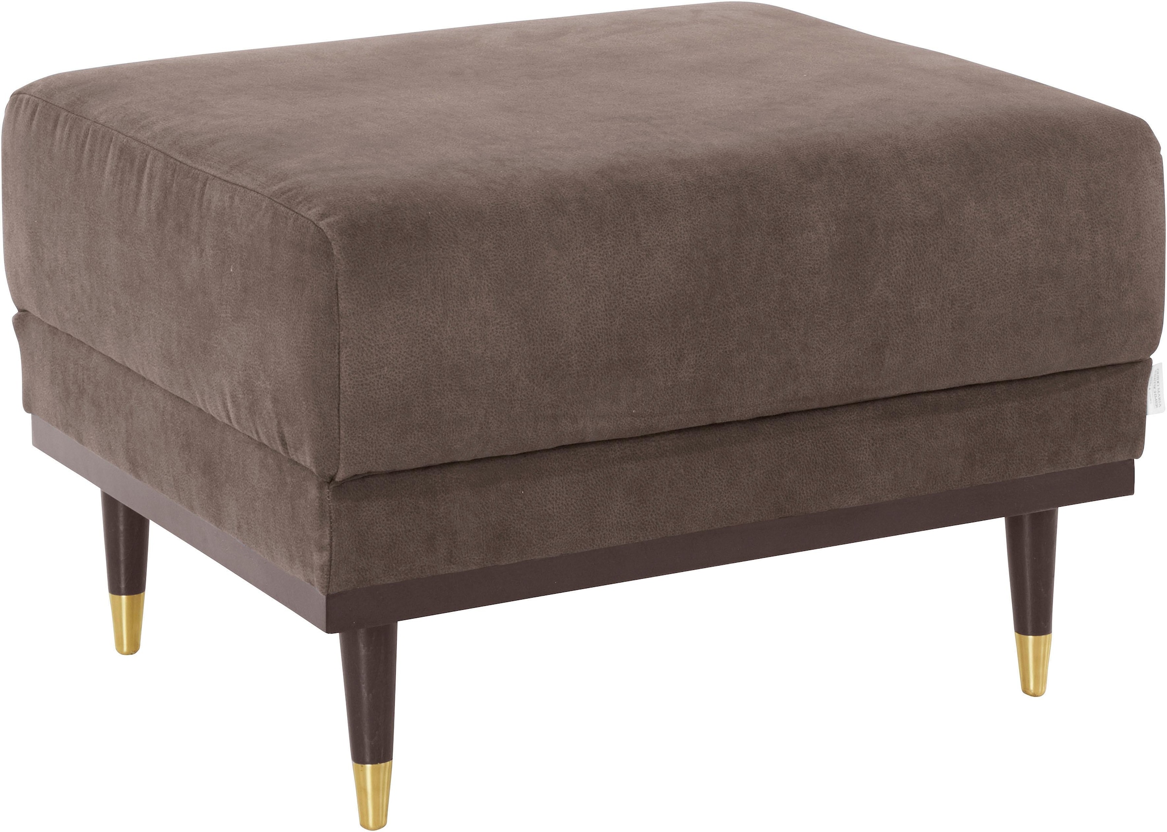 Guido Maria Kretschmer Home&Living Hocker »Chamby«, mit Holzrahmen unten