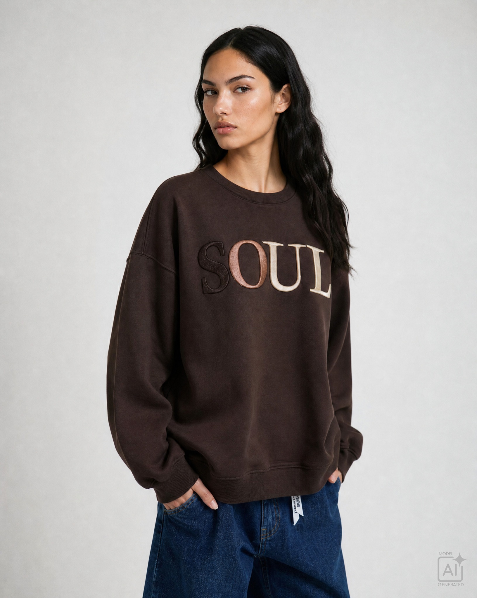 Smith & Soul Sweatshirt , mit 3D-Logoschriftzug, oversize
