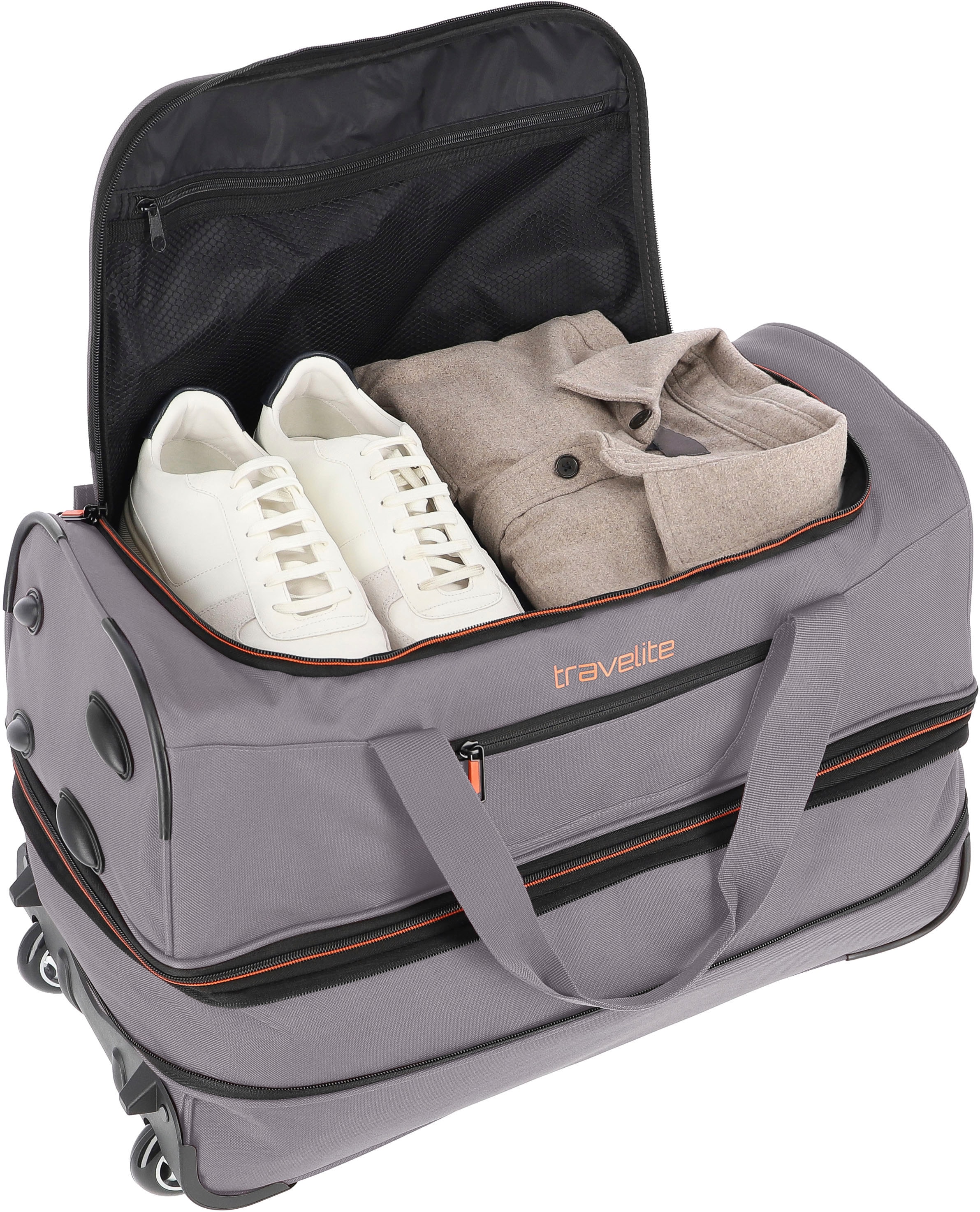 travelite Reisetasche »BASICS, verschiedene Grössen und Farben« Duffle Bag Reisegepäck Sporttasche Reisebag mit Trolleyfunktion