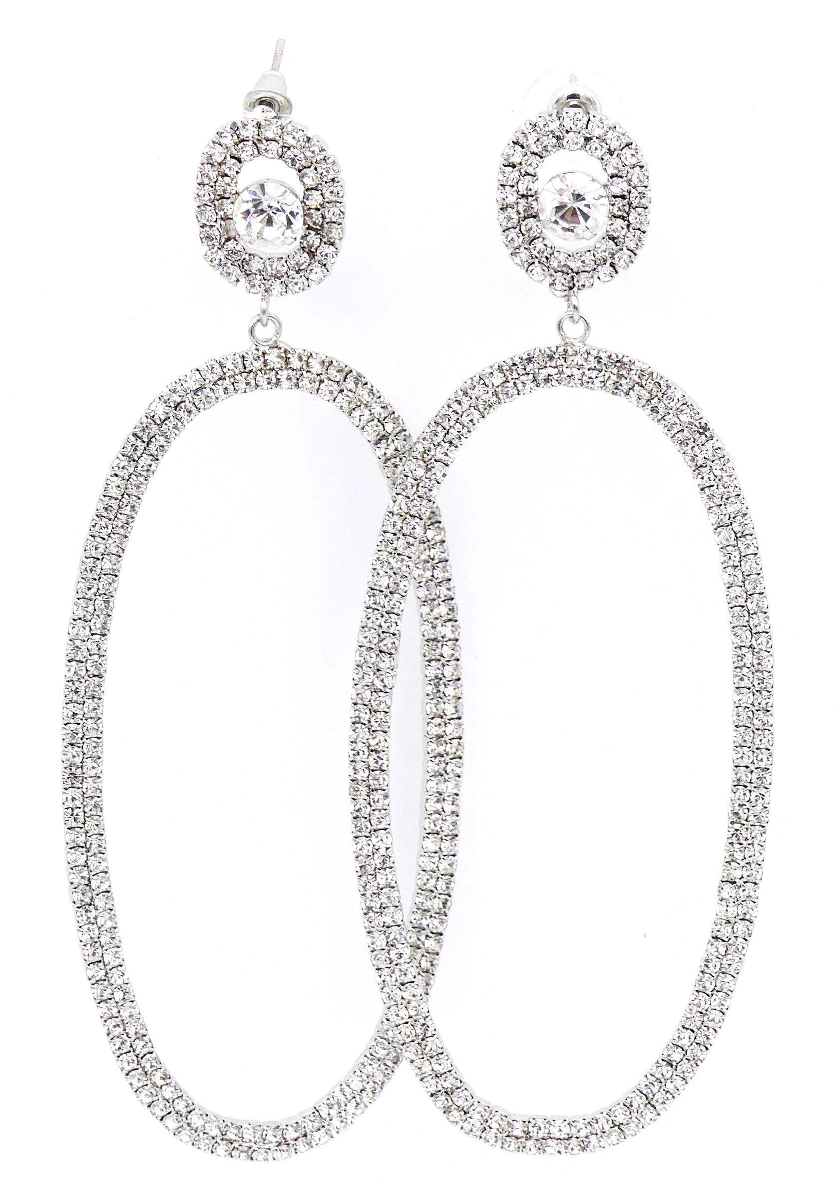 Paar Ohrstecker »im glamourösen Look, rundes Design«