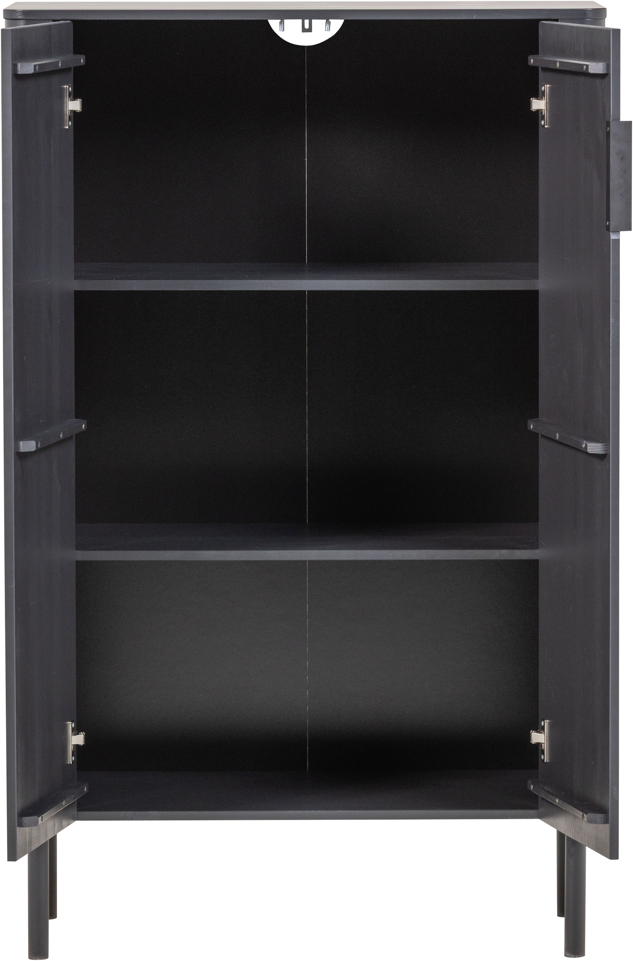 WOOOD Highboard »Gunnar FSC®-Mix Massivkiefer mit Dämpfung Funktion, 85 x 39 x 135 cm« Tragkraft 15 kg pro Boden, einfach zu montieren, sichtbare Maserung