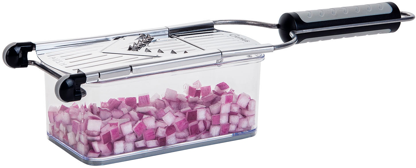 Genius Hachoir »Edelstahl-Schüsseln inkl. Nicer Dicer Speed, Set 15-tlg.« zum Aufbewahren, Zubereiten und Transportieren von Speisen