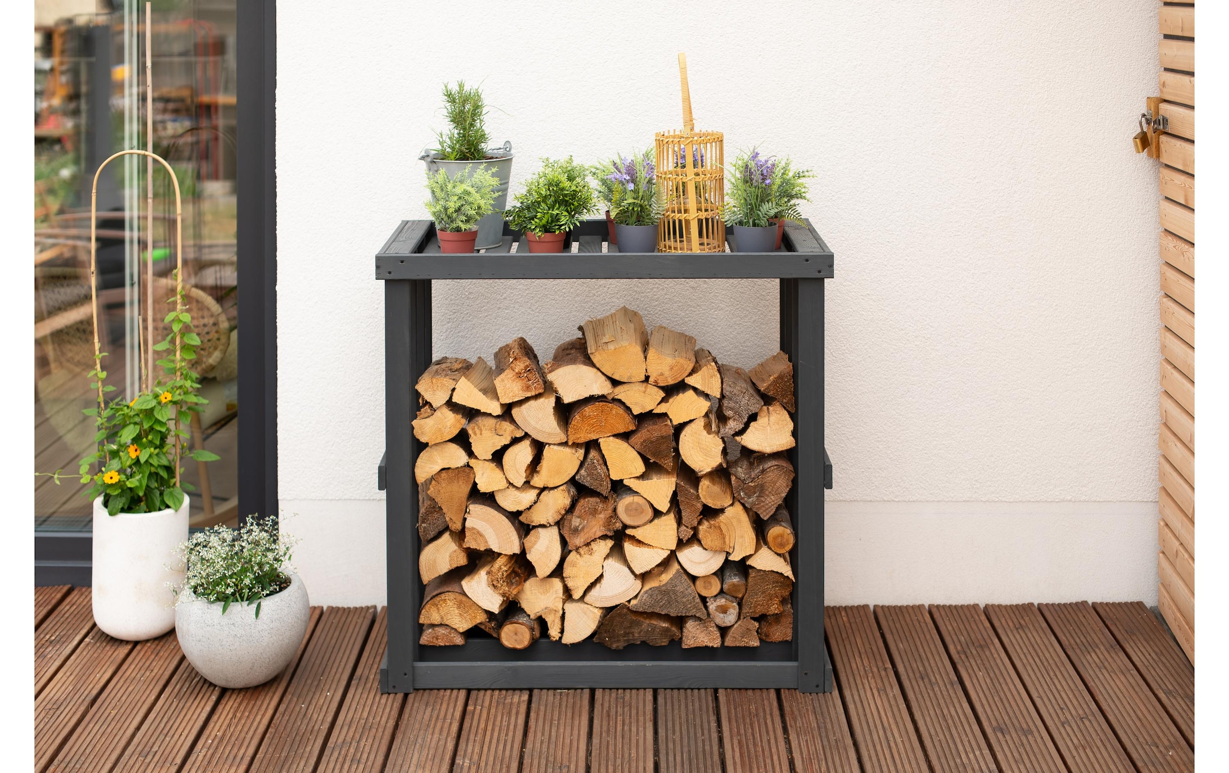 WESTMANN Kaminholzregal »Harald« anthrazit, BxTxH: 108x52x106cm