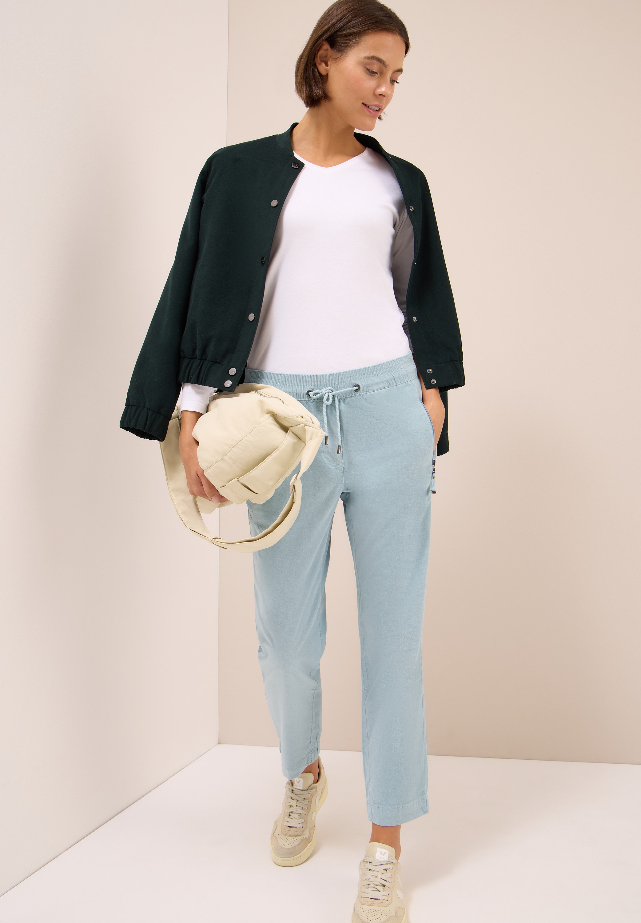 Cecil Pantalon en velours côtelé »Style Tracey«  avec cordon de serrage