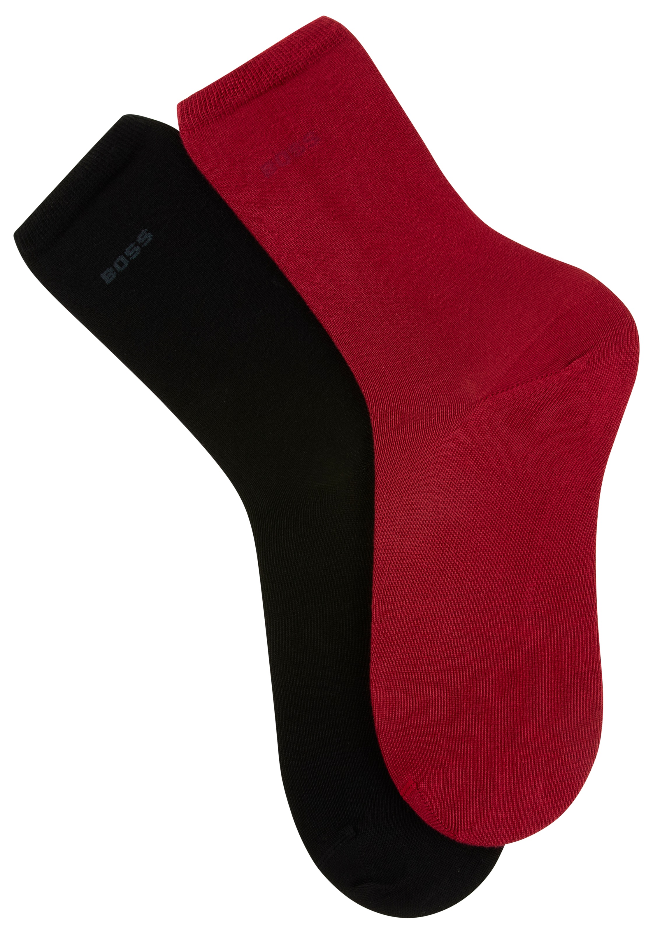 BOSS Businesssocken »2P RS Uni Logo CC W« Packung, 2er Pack, 2 Stk. tlg. mit BOSS Schriftzug