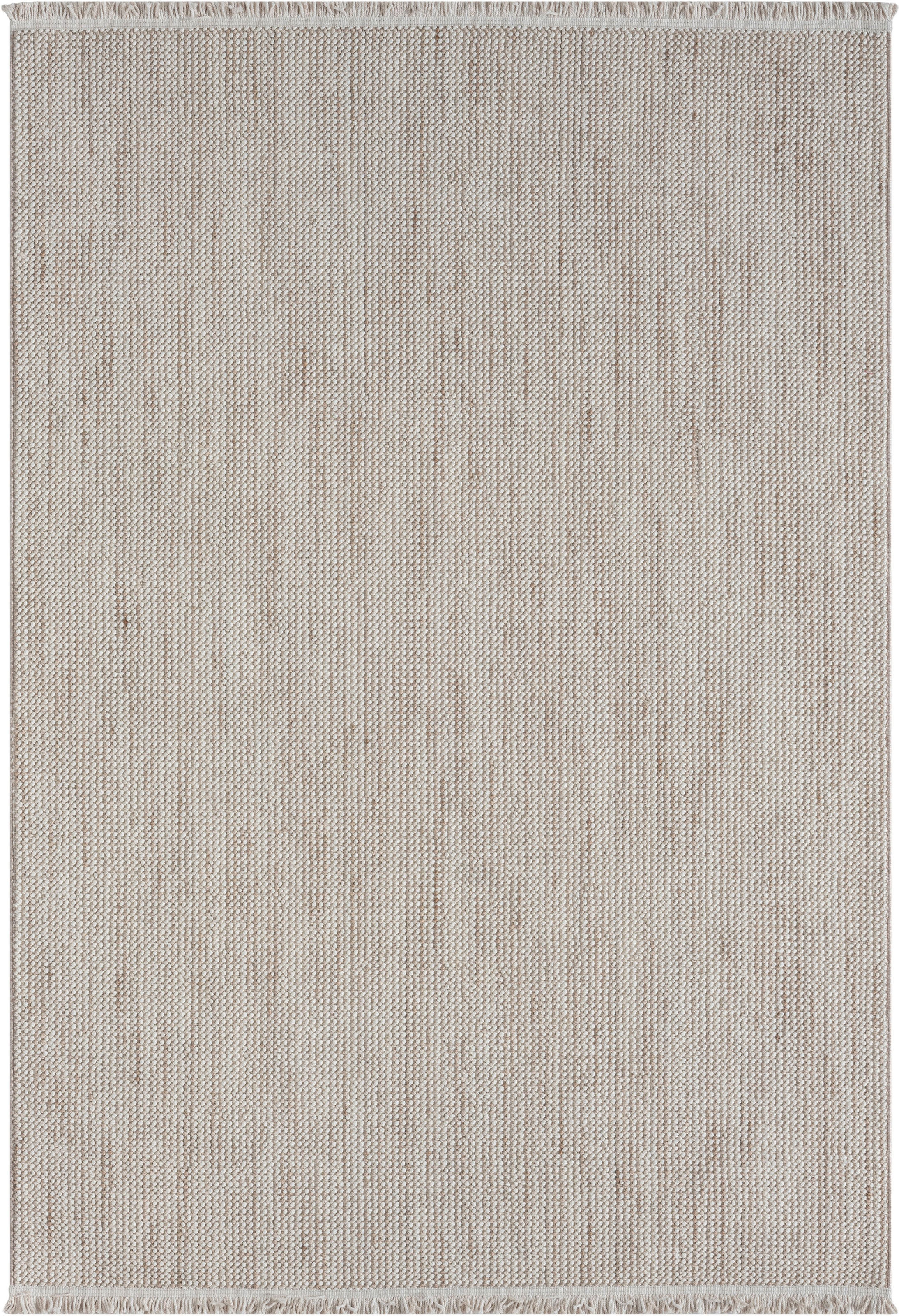 Myflair Möbel & Accessoires Teppich »Ava« rechteckig 7 mm Höhe Uni Farben, meliert, Sisal-Optik, auch in rund erhältlich, mit Fransen