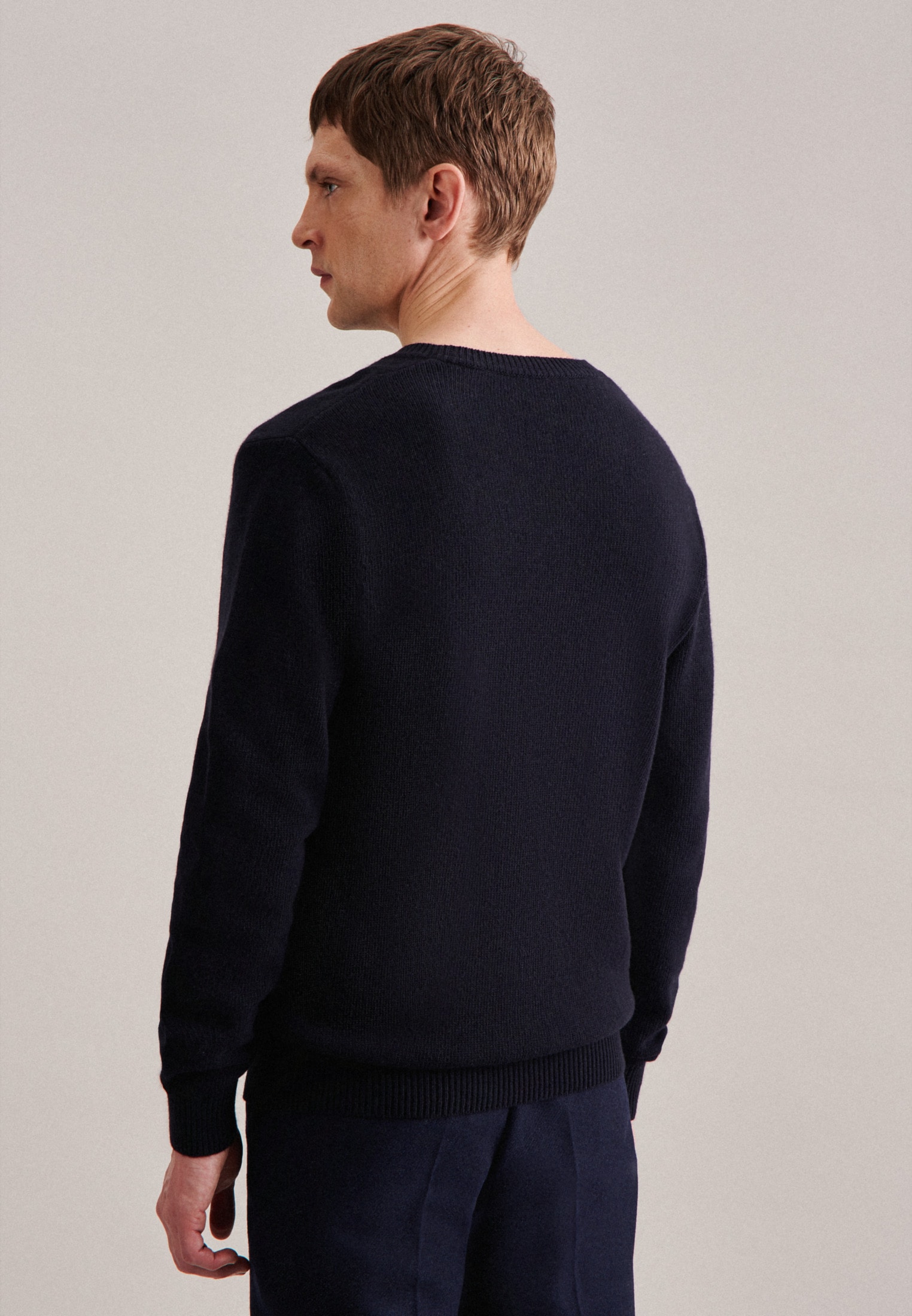 seidensticker Strickpullover »Regular« Langarm Rundhals Uni