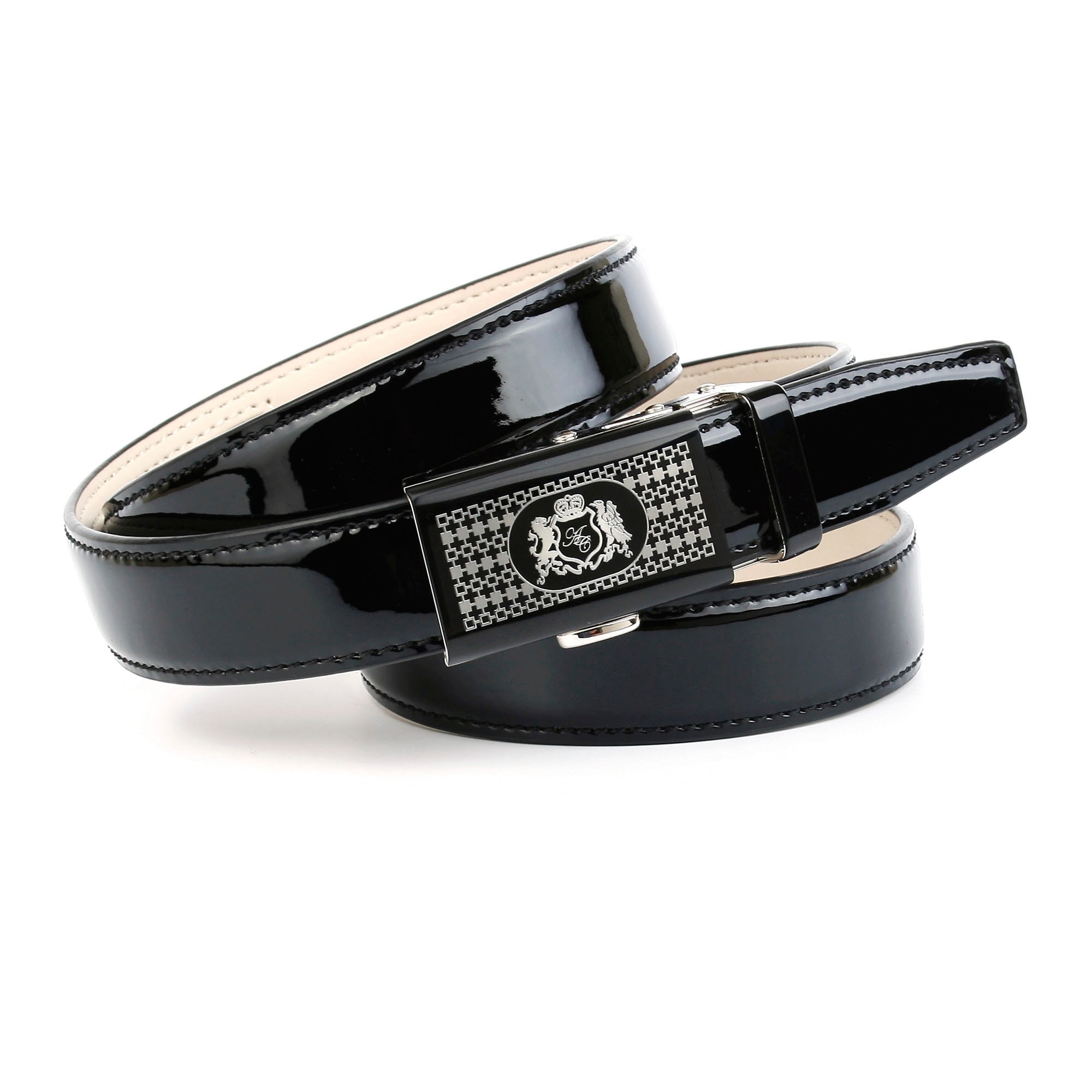 Image of Anthoni Crown Ledergürtel, mit silberfarbener Glas-Schliesse in Bicolor-Optik bei Ackermann Versand Schweiz