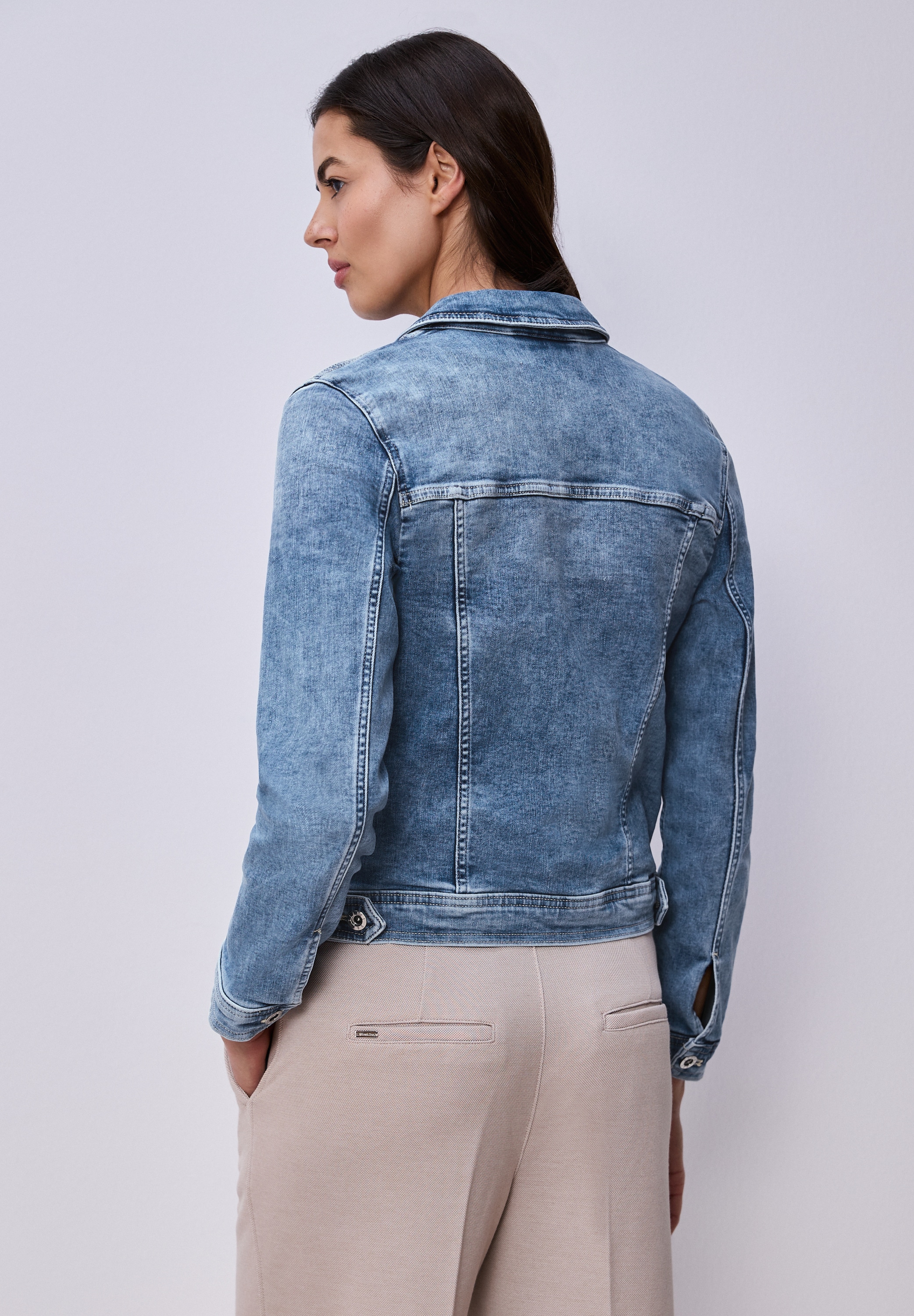 STREET ONE Jeansjacke mit Brust Taschen
