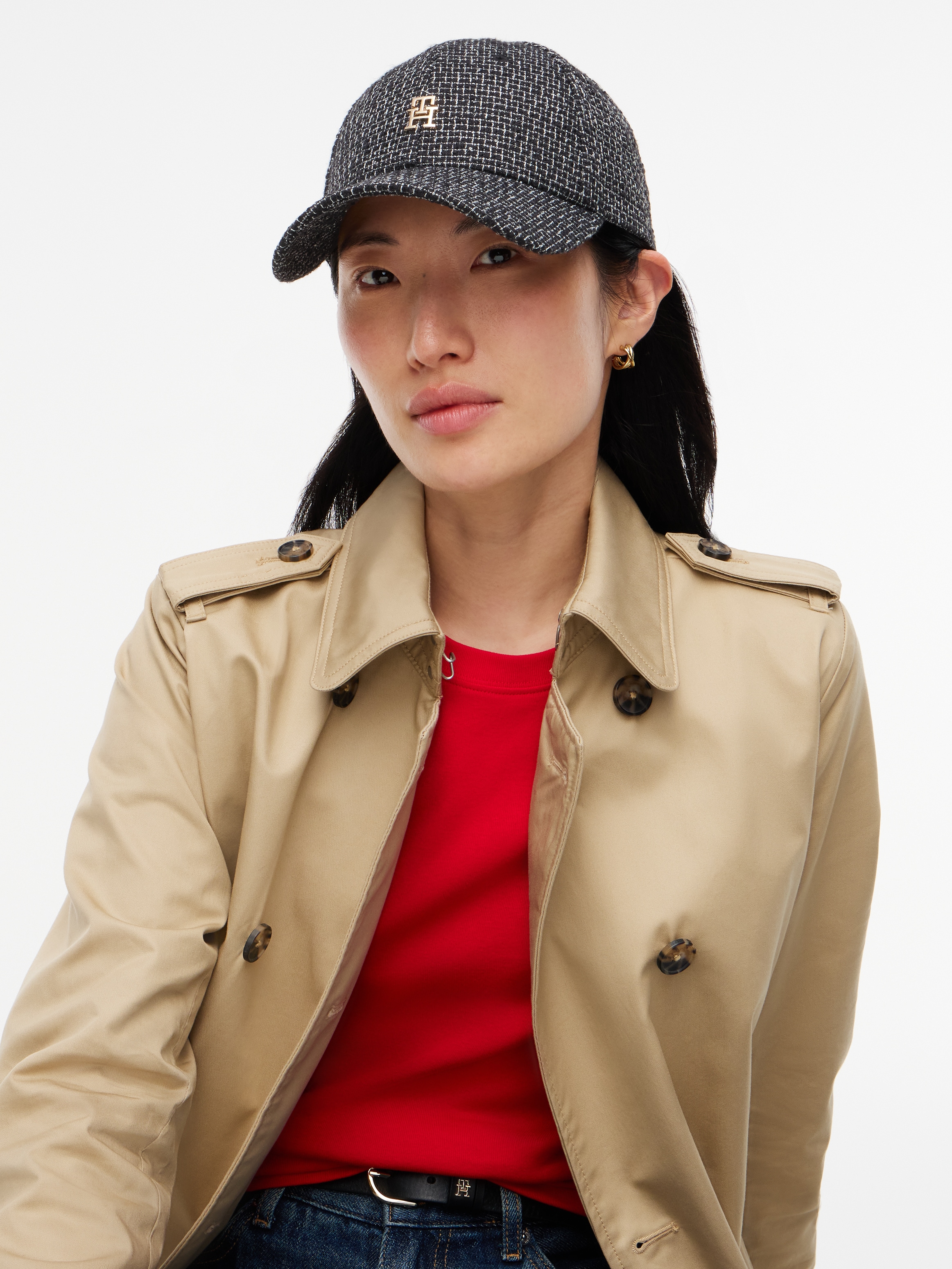 Image of Tommy Hilfiger Baseball Cap "ELEVATED CHIC BOUCLE CAP" Regular fit und grössenverstellbar