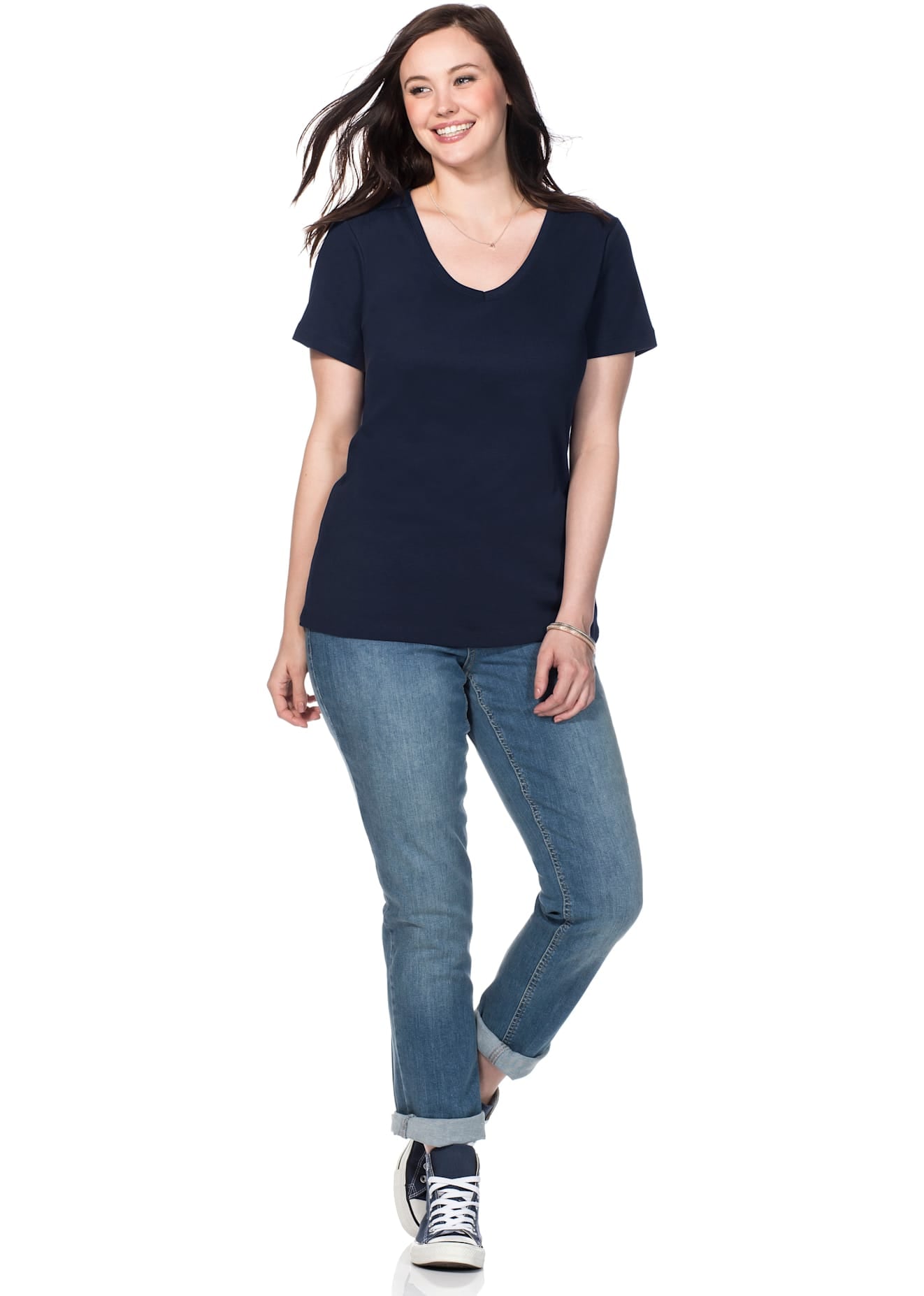 Sheego T-Shirt »T-Shirt«, (1 tlg.)