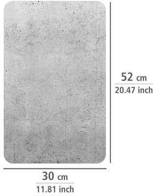 WENKO Herd-Abdeckplatte »Beton«, (Set, 2 tlg.), für alle Herdarten, 52x30 cm