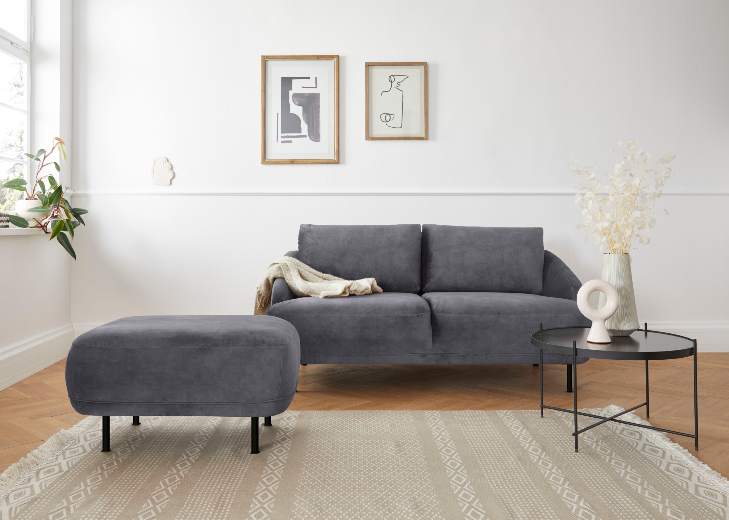 Image of andas 2-Sitzer »Bendik«, Füsse aus schwarzem Metall, Design by Morten Georgsen bei Ackermann Versand Schweiz