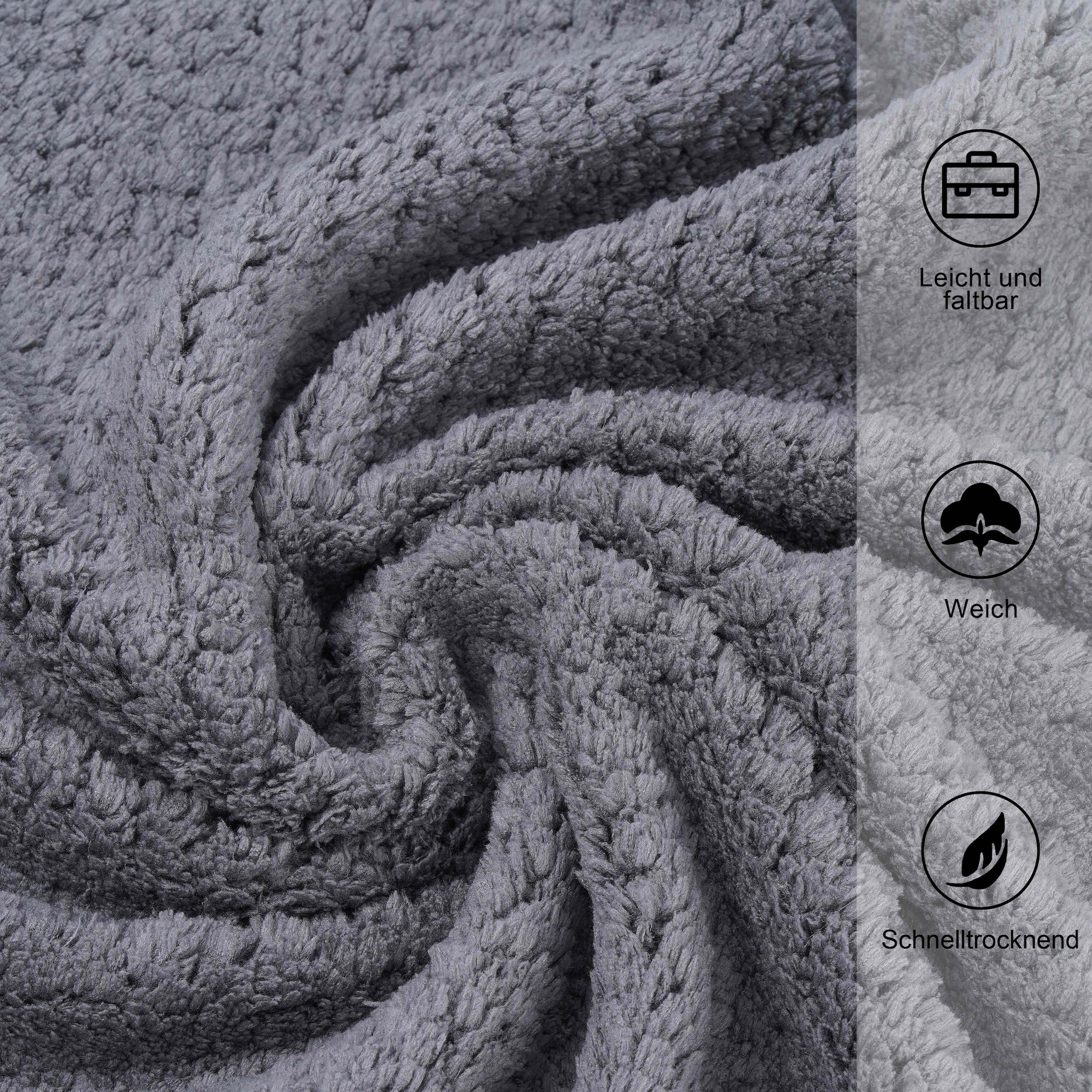 GOODproduct Serviettes »Parris, diverse Grössen, ideal als Sporthandtuch, Reisehandtuch« sehr leicht, kompakt, schnelltrocknend, Mikrofaser, mit Waffelmuster