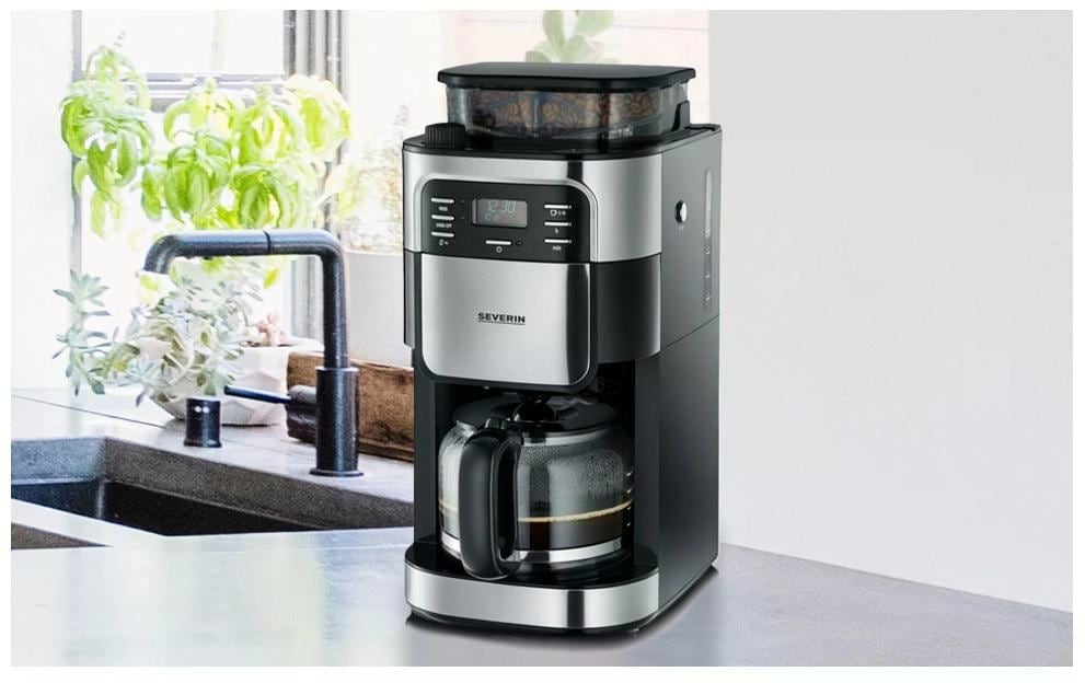 Severin Filterkaffeemaschine »KA 4810 Schwarz/Silberfarben«