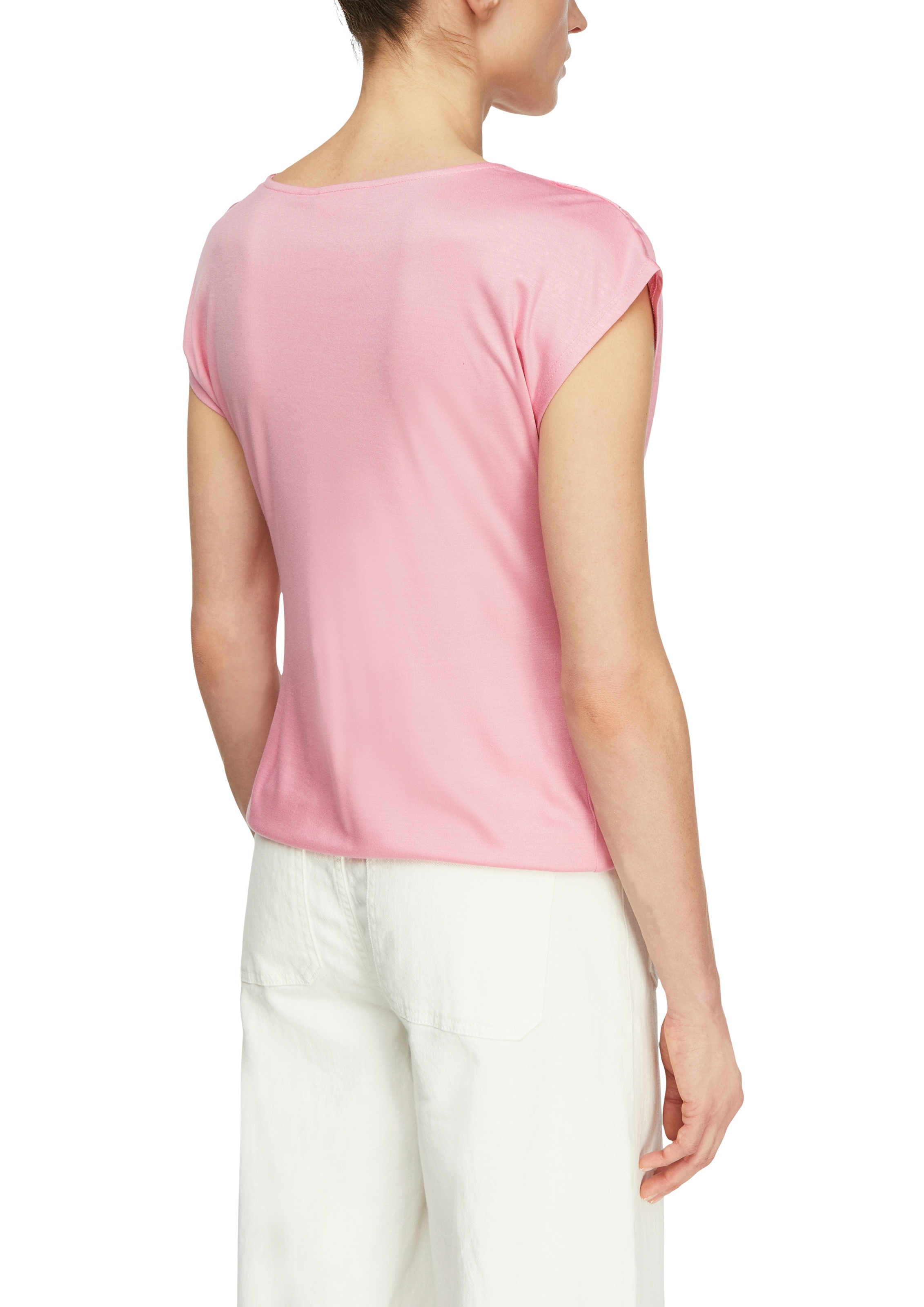 Comma T-shirt cascade t-shirt d'été en viscose douce et fluide