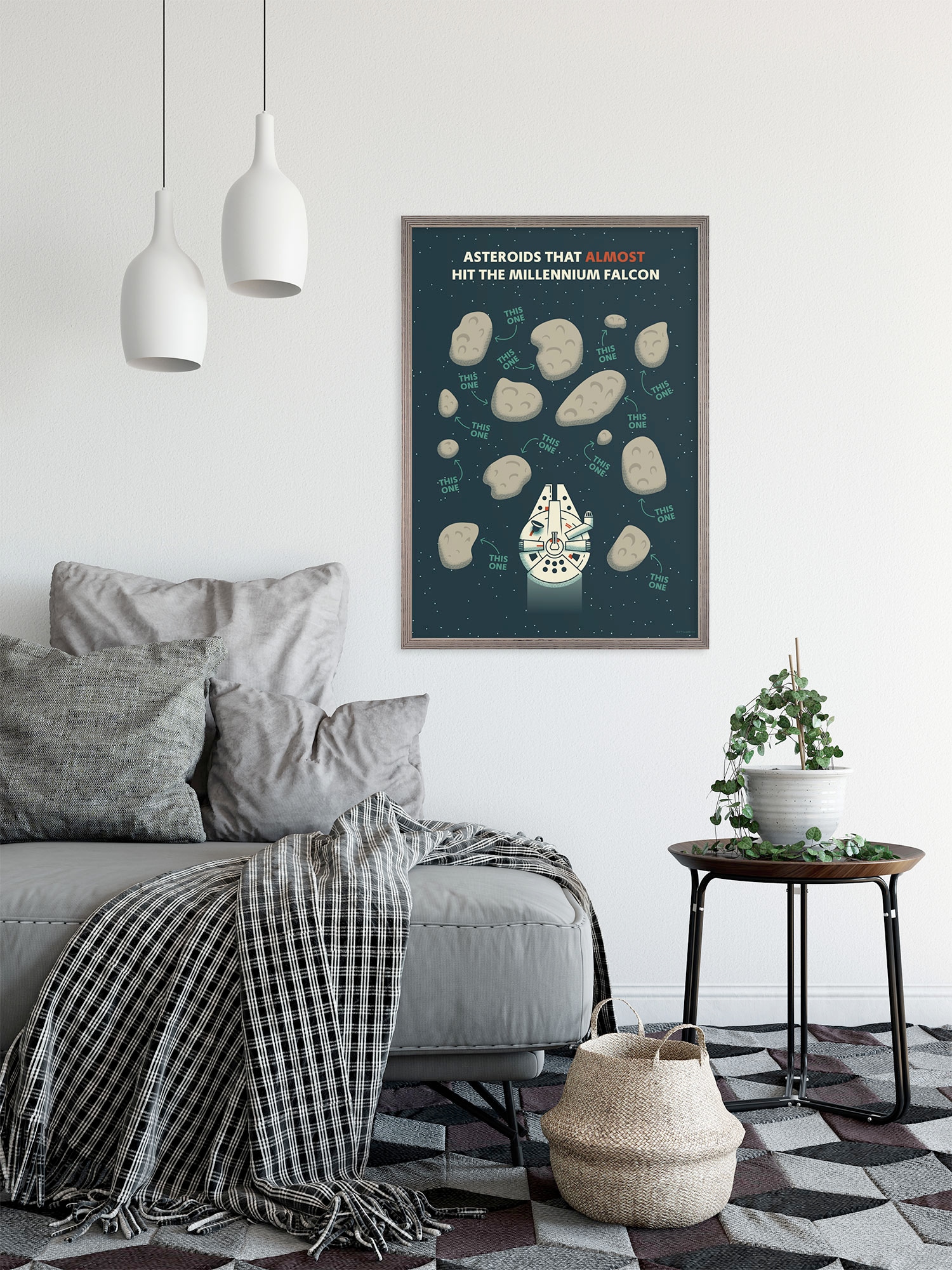 Image of Komar Wandbild "Star Wars Close Call" Disney Set, 1 Stk. tlg. 40 x 50 cm (Breite x Höhe) - Kinderzimmer, Dekoration