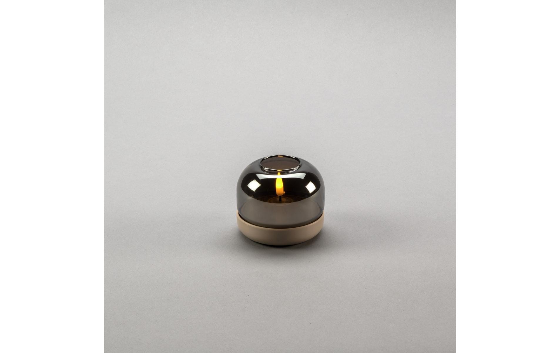 KONSTSMIDE LED-Kerze »LED Kerze batteriebetrieben, rauchfarbenes Glas«