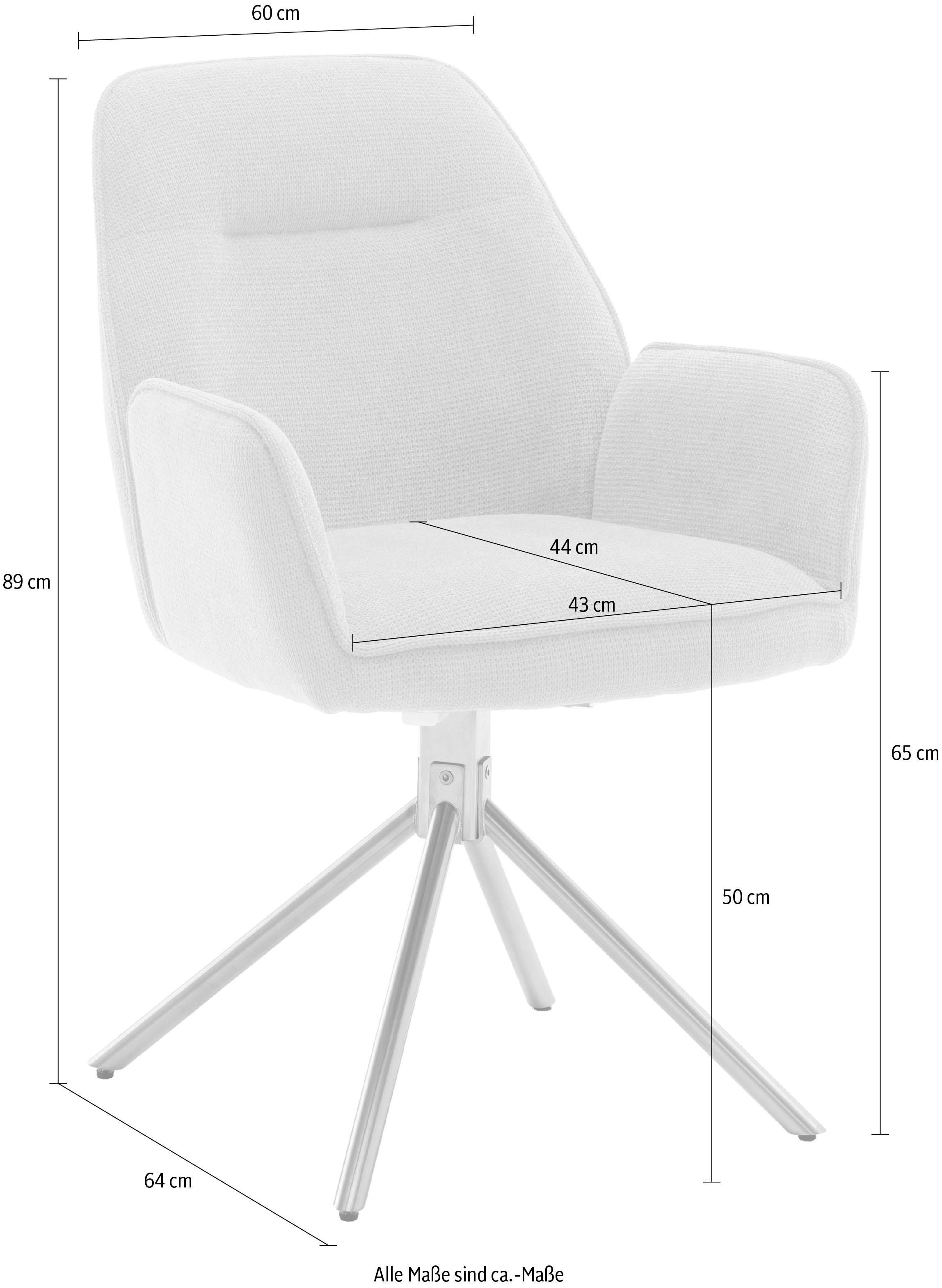 MCA furniture Chaise à 4 pieds (Set) 2 cuis180° drehbar