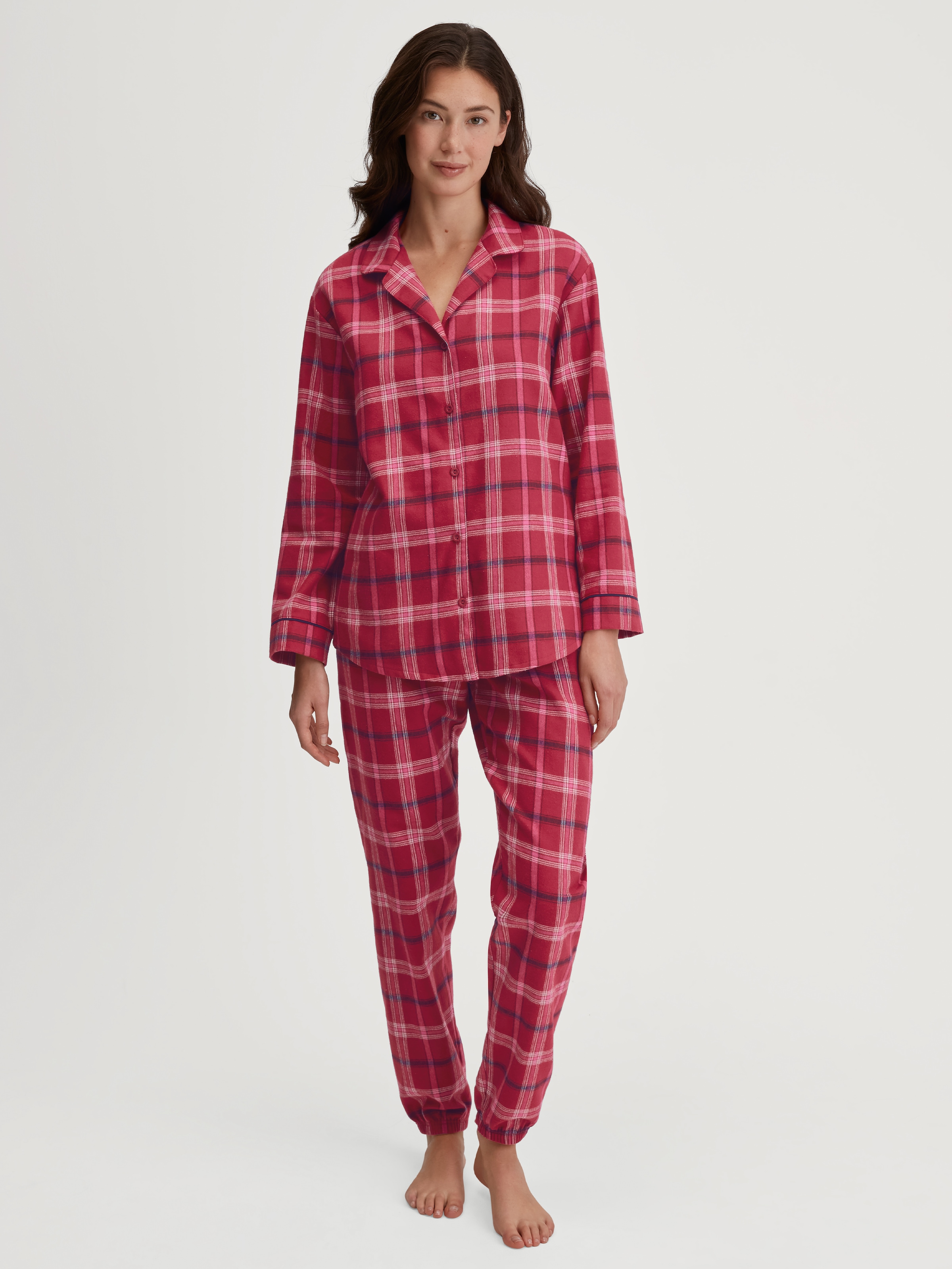 Image of CALIDA Schlafanzug "Holiday Dreams" 2 tlg. weich, bequem, Flanell-Qualität, Karo-Design, Langarm