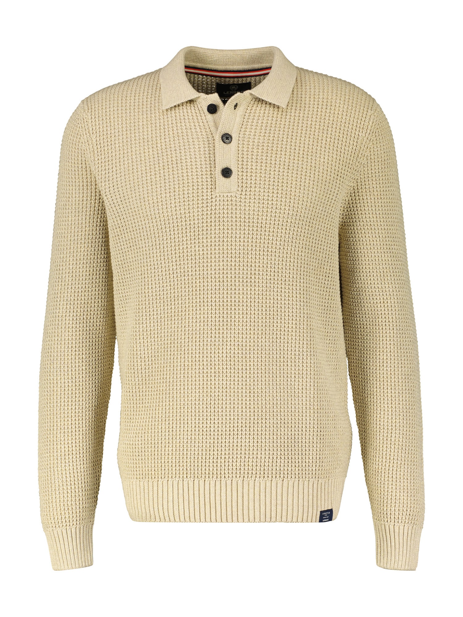 LERROS Strickpullover »LERROS Langarm Strickpolo«