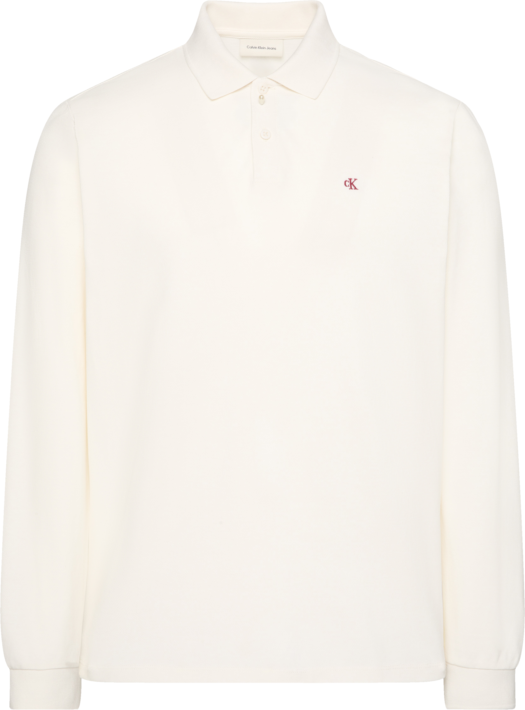 Calvin Klein Jeans Polo à manches longues Regular fit mit Rundhalsausschnitt