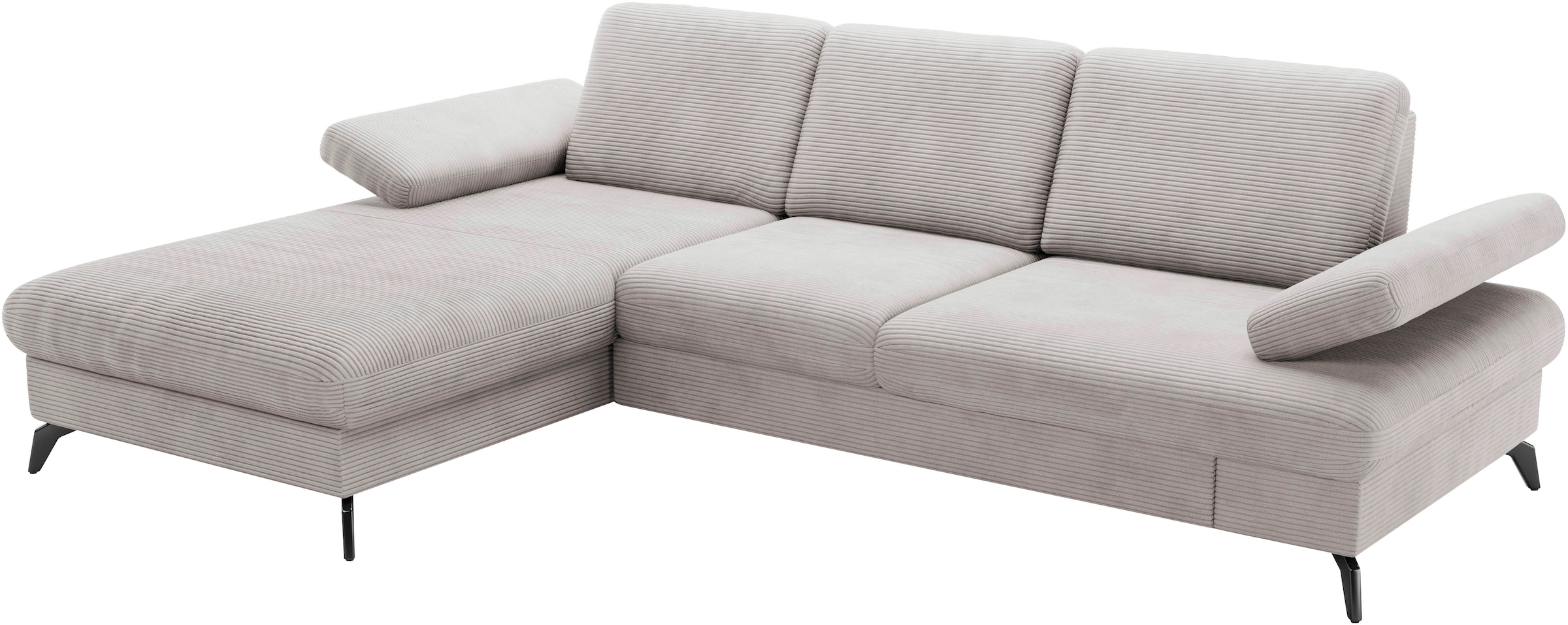 sit&more Ecksofa »Morris Jubi L-Form«, inkl. Armteilfunktion und 1 Zierkissen, wahlweise mit Bettfunktion