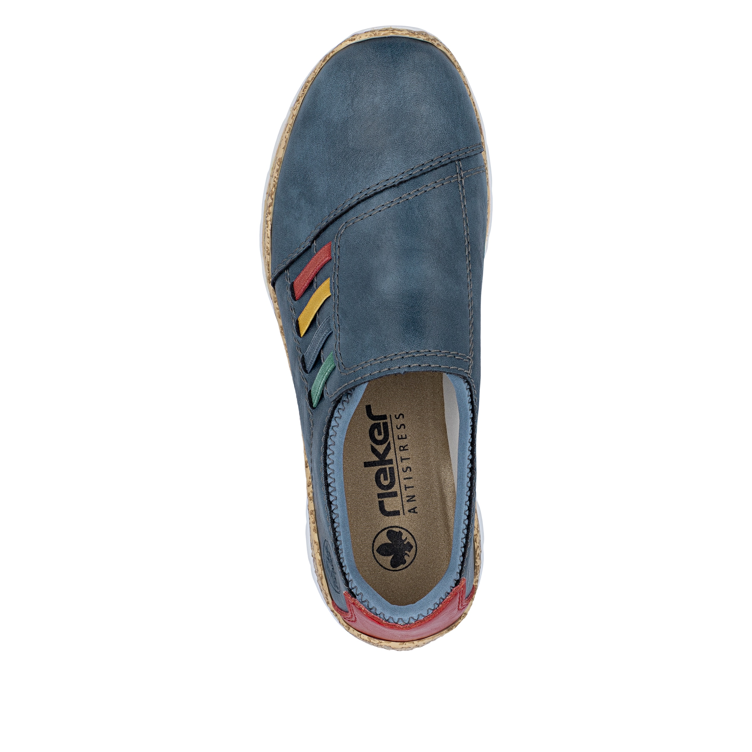 Rieker Slipper  Sneakers slip-on, chaussure à enfiler, chaussure basse avec empiècements stretch colorés