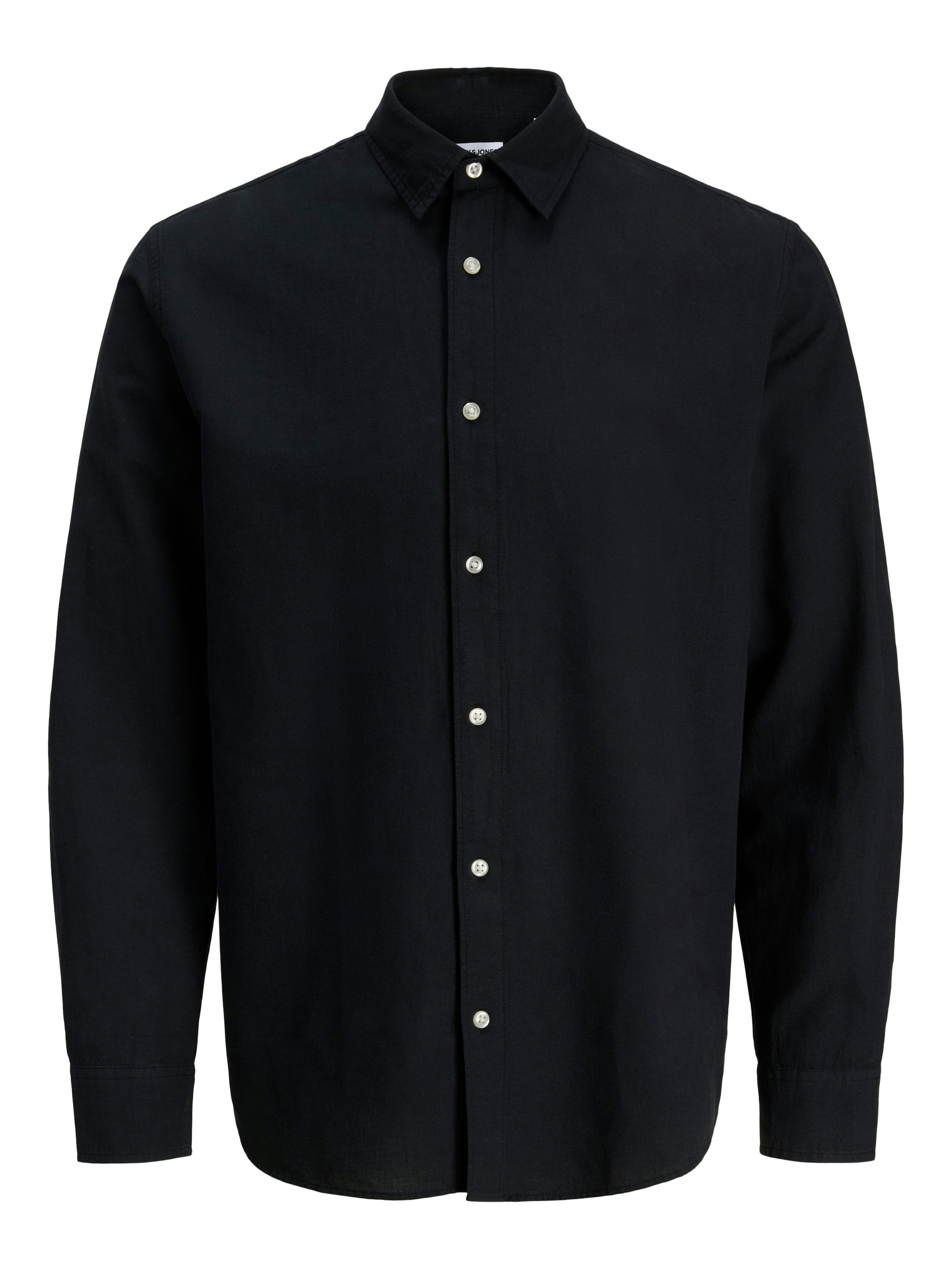 Jack & Jones PlusSize Langarmhemd »JJEBREEZE LINEN BLEND SHIRT L/S SN PLS« mit auffälliger Knopfleiste