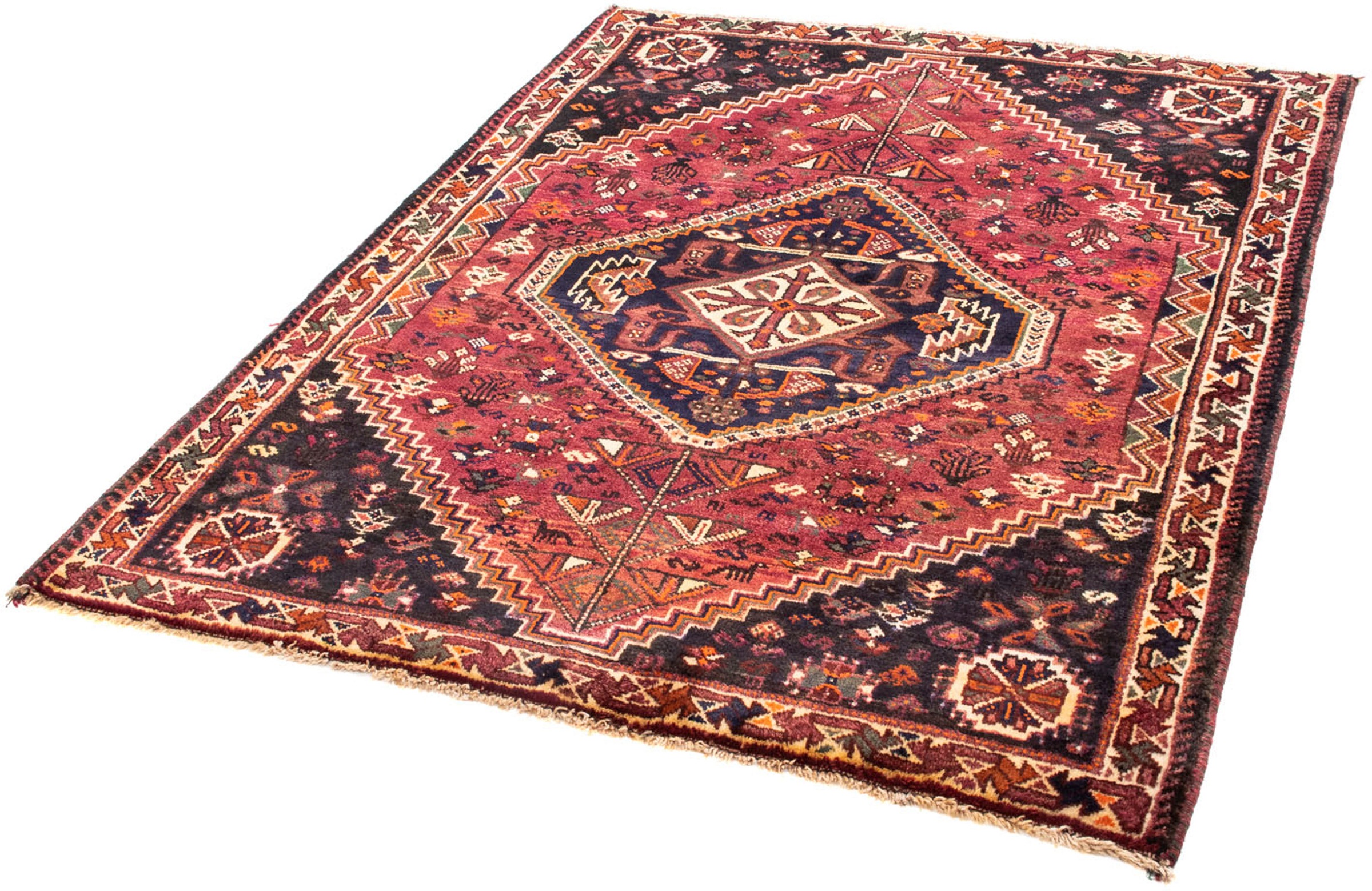 Image of morgenland Orientteppich »Perser - Nomadic - 160 x 125 cm - dunkelrot«, rechteckig, 10 mm Höhe, Wohnzimmer, Handgeknüpft, Einzelstück mit Zertifikat bei Ackermann Versand Schweiz