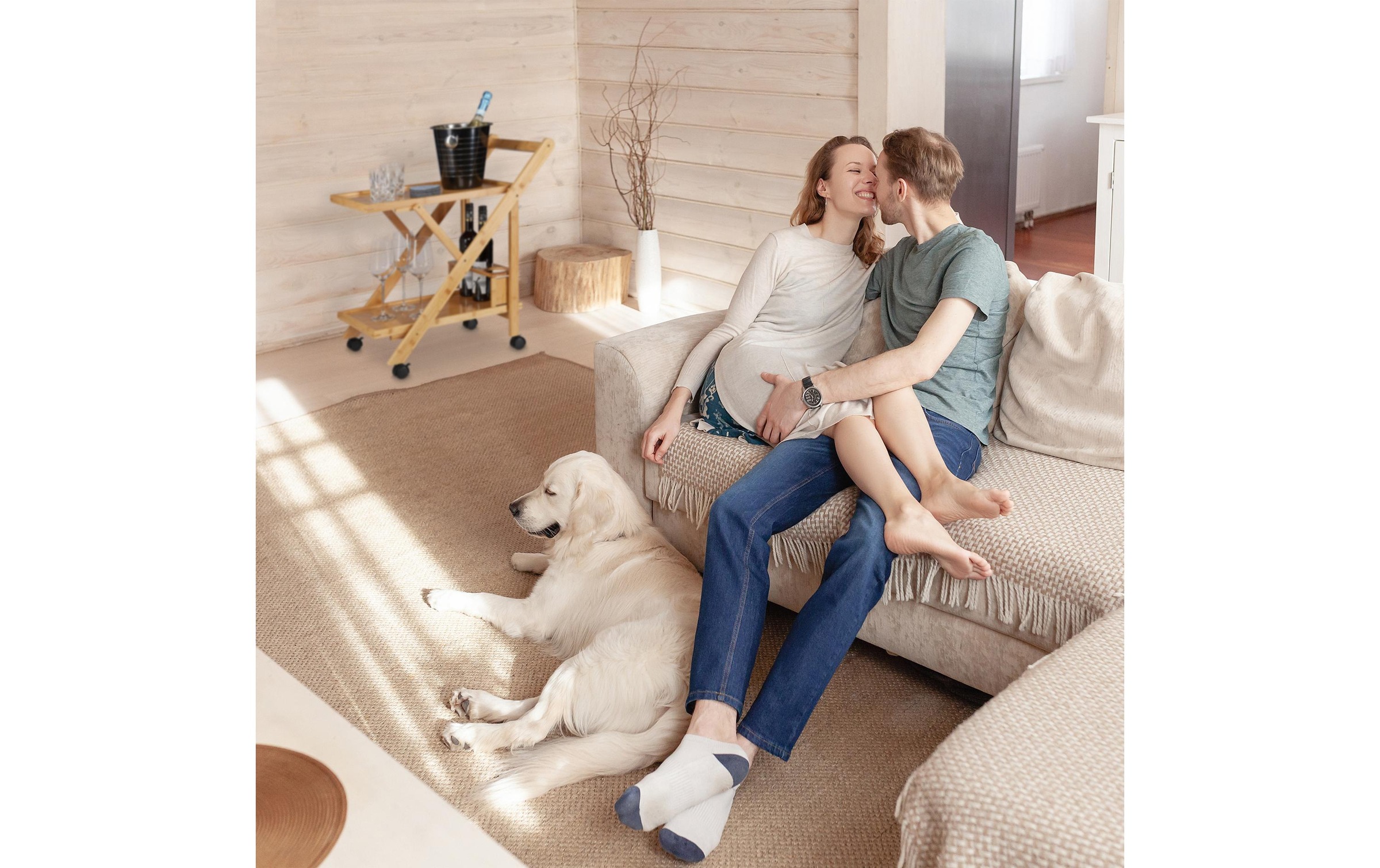 relaxdays Chariot de service »klappbar mit 2 Ablagen 70 x 40.5 x 65 cm«