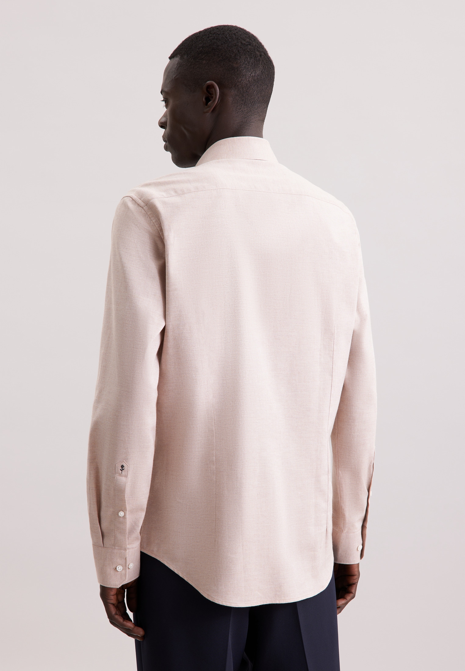 seidensticker Flanellhemd »Schwarze Rose« Slim 1/1 Kentkragen Uni