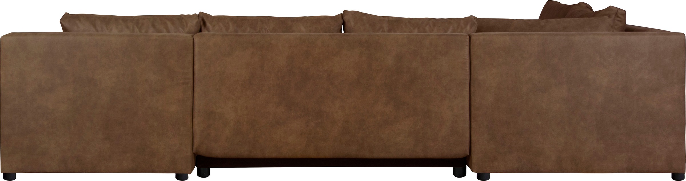 Home affaire Wohnlandschaft »Acra U-Form« mit Bettfunktion und Bettkasten, in Mattenoptik