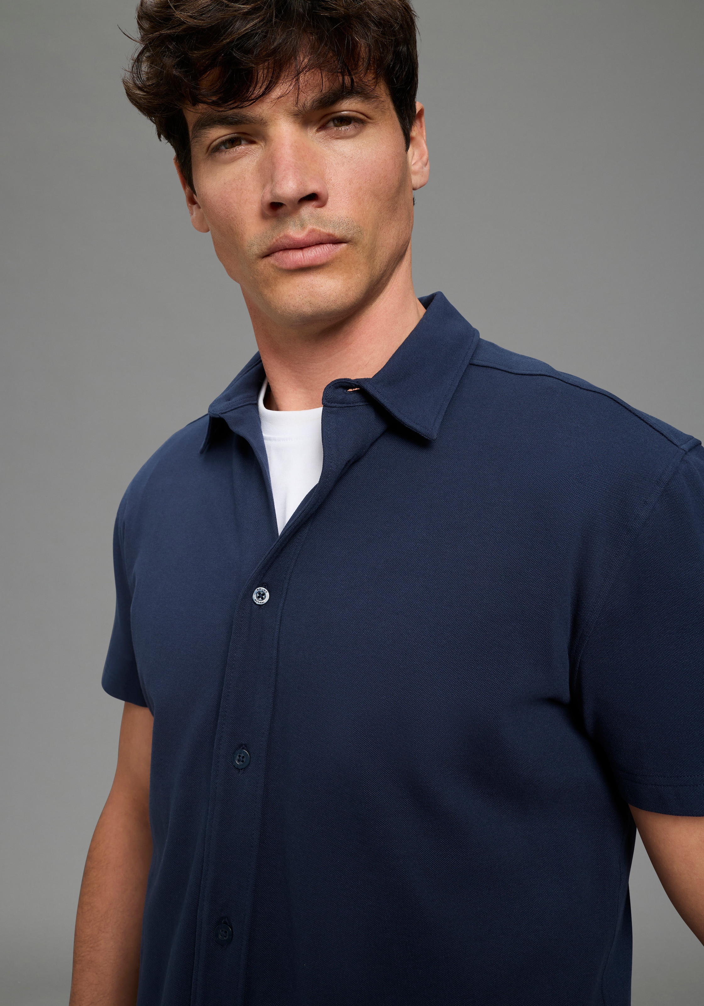 Bruno Banani Kurzarmhemd »Jersey« Kurzarm, für verschiedene Anlässe, aus Baumwolle und Elasthan