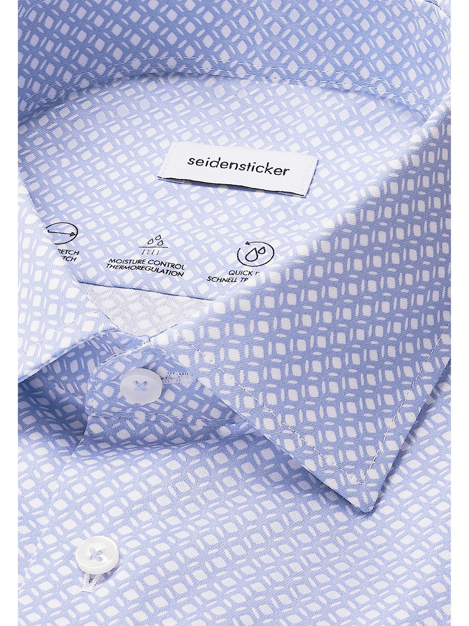 seidensticker Chemise d'affaires »Schwarze Rose« Slim 1/1 Kentkragen Druck