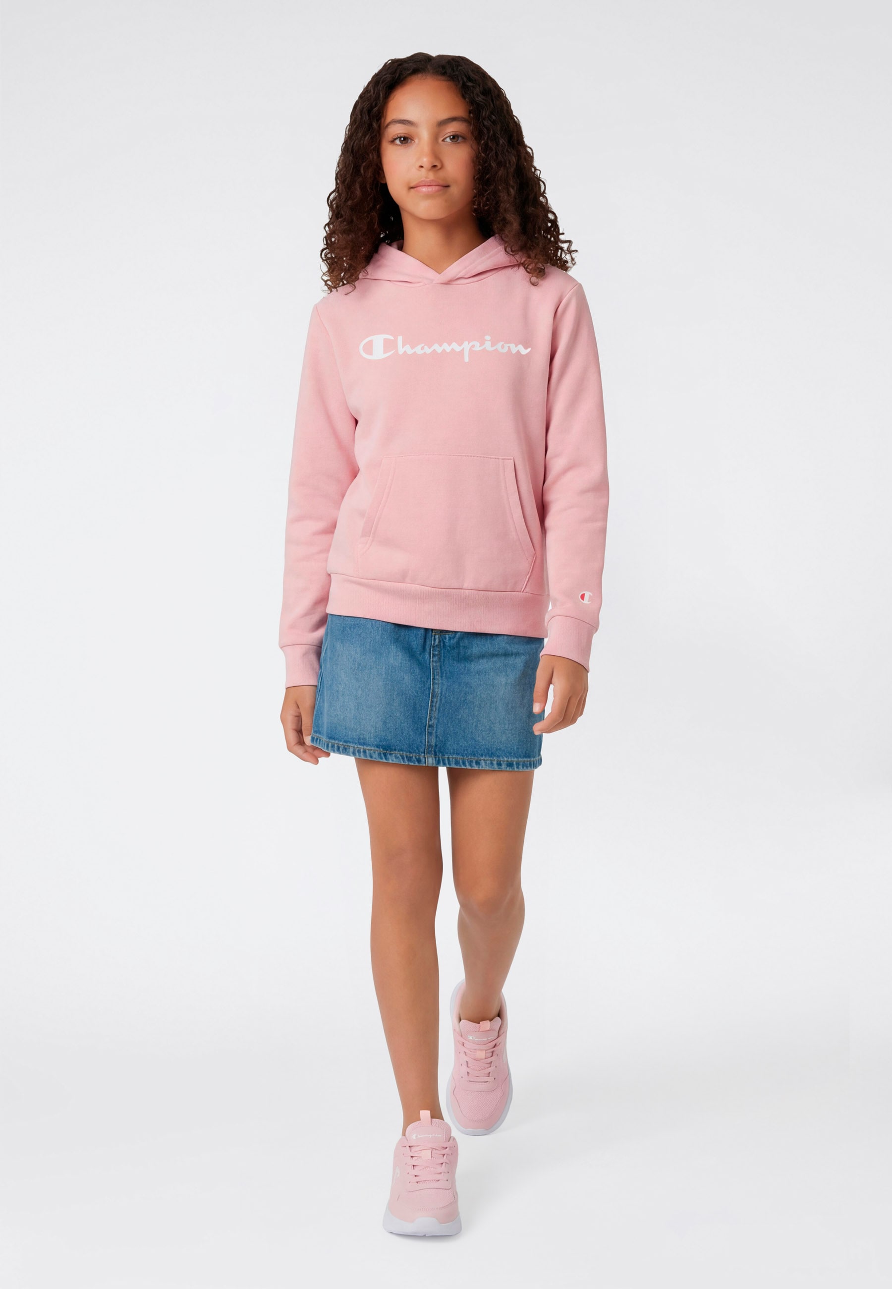 Champion Kapuzensweatshirt »ICONS CONTRAST Terry Hoodie«, für Kinder, sportlicher Stil, aus Baumwolle und Polyester
