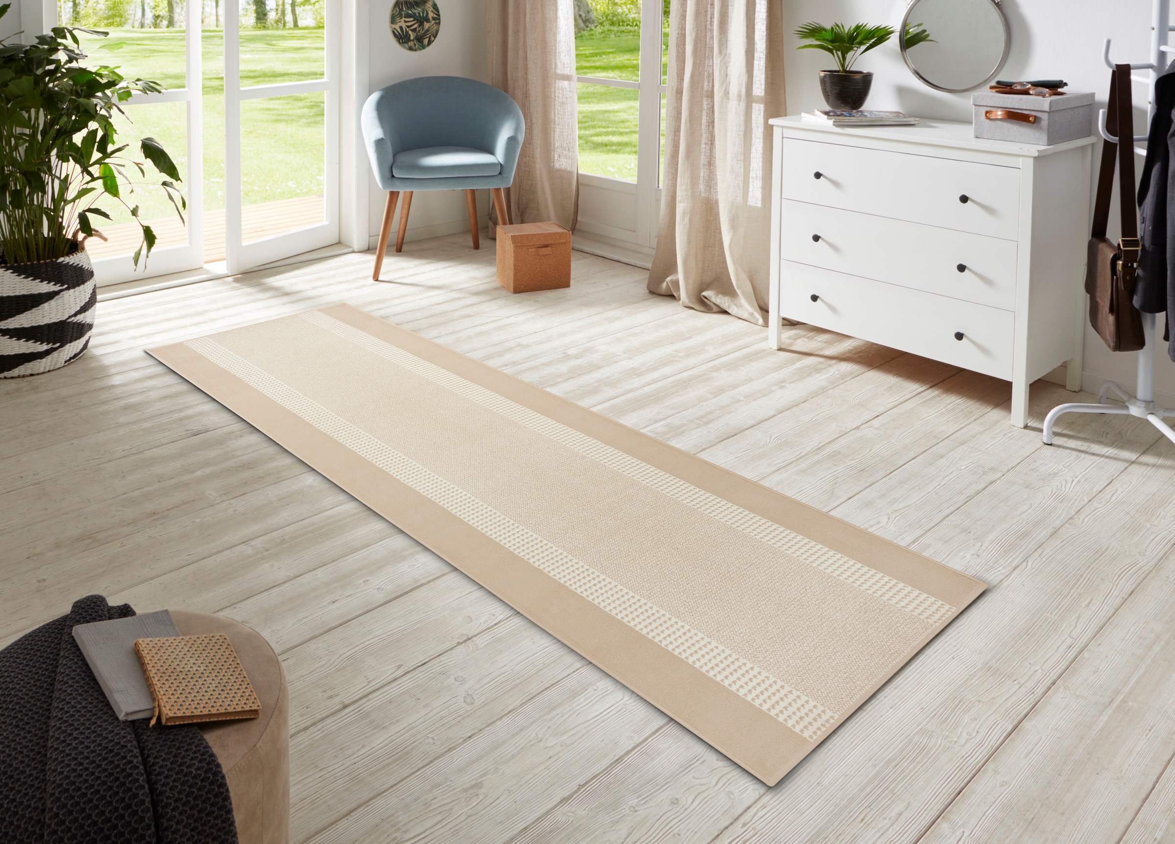 Image of HANSE Home Teppich "Band" rechteckig 9 mm Höhe Kurzflor, weich, Läufer Grössen, Wohnzimmer, Schlafzimmer, Esszimmer