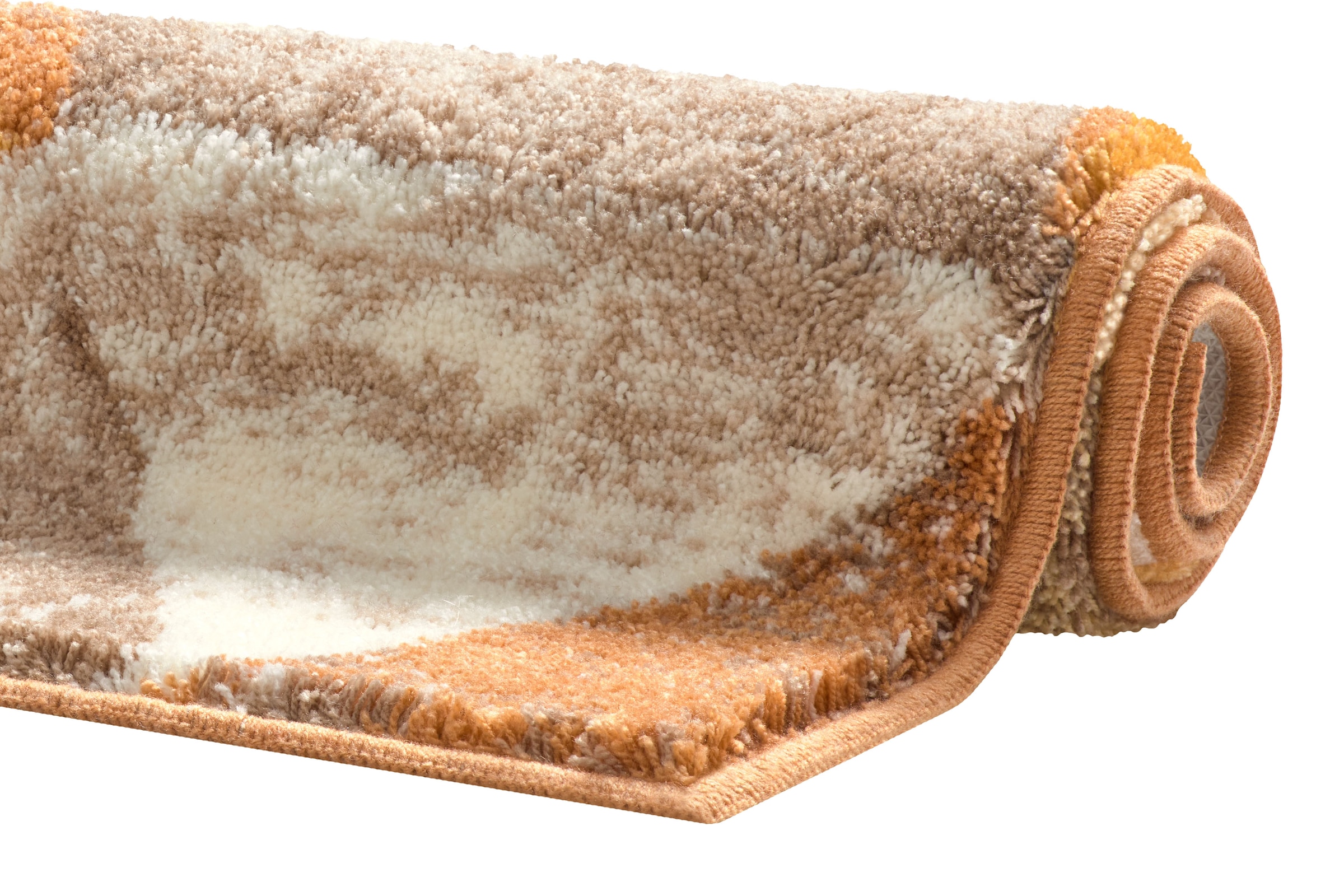 Grund Badematte »Curati«, rutschhemmend beschichtet, strapazierfähig-fussbodenheizungsgeeignet, flauschige Oberfläche, Made in Europe, geometrisches Muster