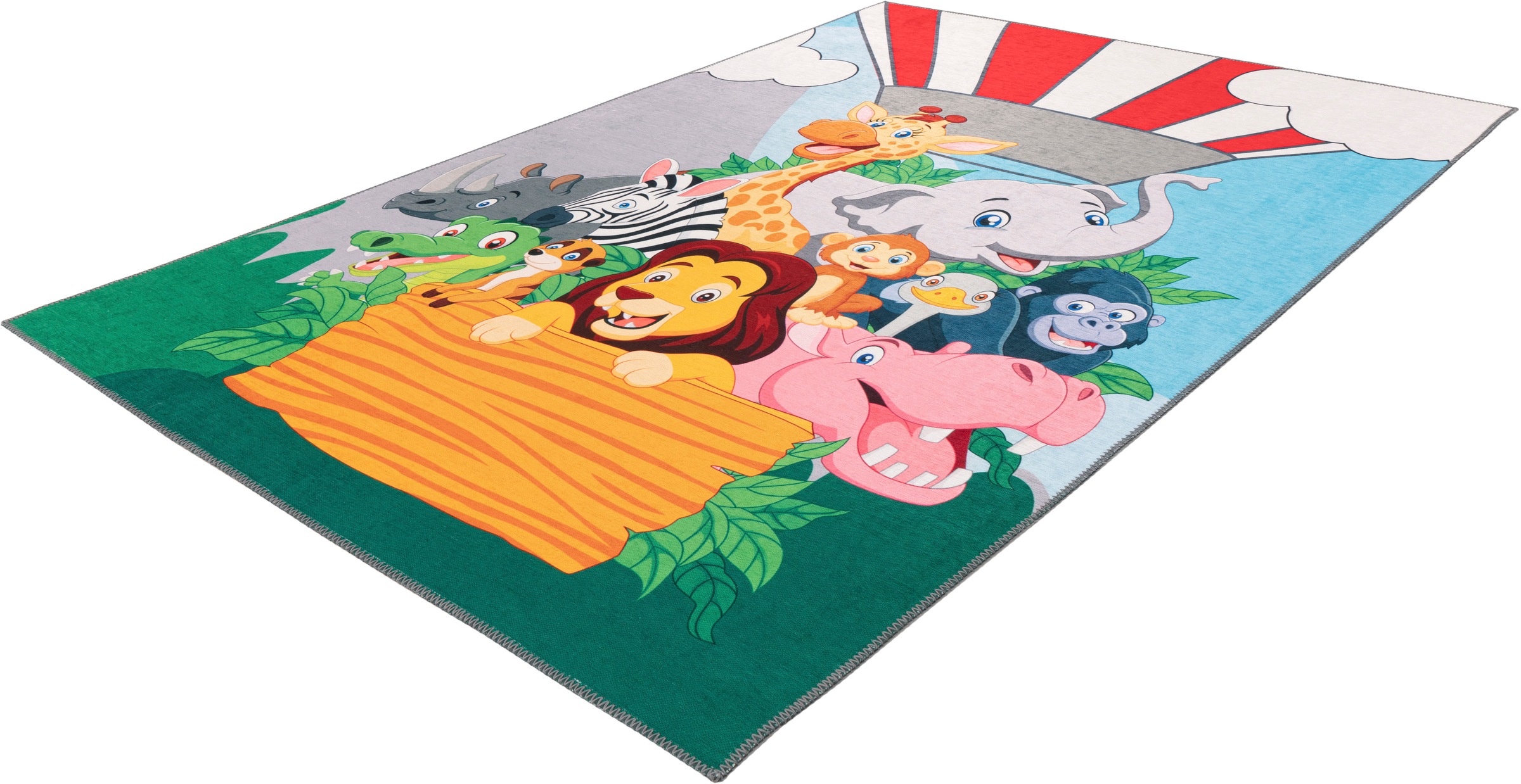 Image of Obsession Kinderteppich »My Torino Kids 238«, rechteckig, 5 mm Höhe, Spielteppich, fröhliches Tier Motiv, Kinderzimmer bei Ackermann Versand Schweiz