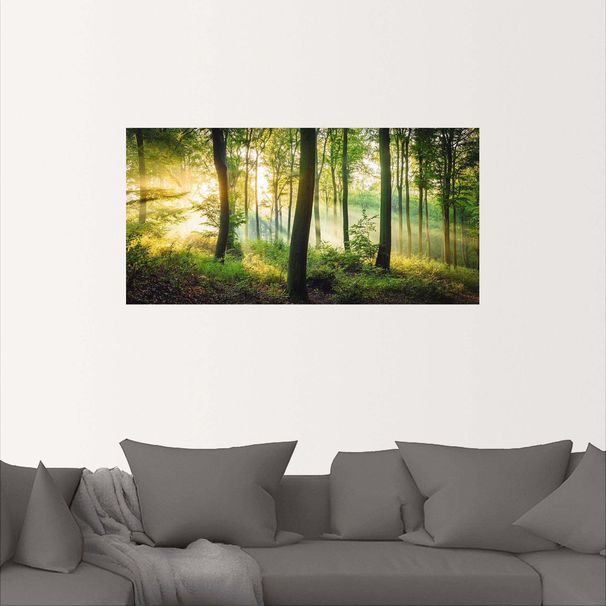Artland Wandbild »Herbst im Wald II«, Waldbilder, (1 St.), als Alubild, Outdoorbild, Leinwandbild, Poster, Wandaufkleber