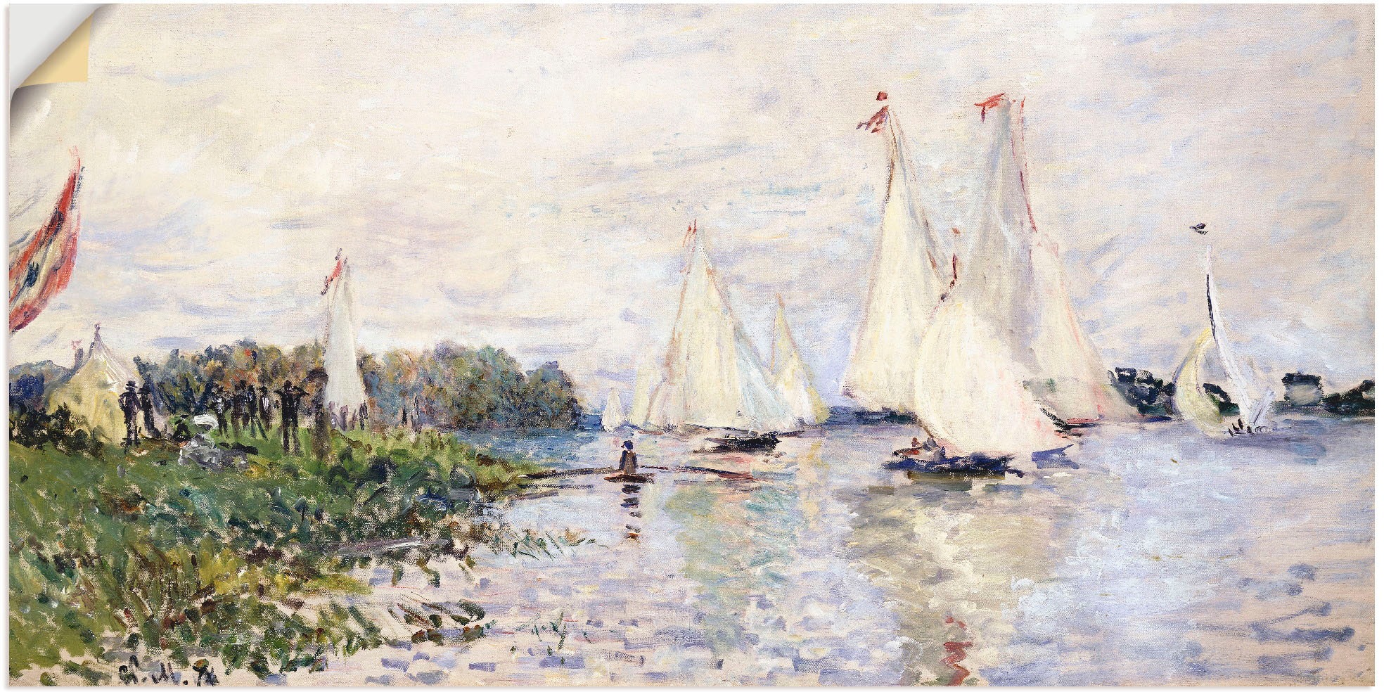 Image of Artland Wandbild »Regatta in Argenteuil. 1874«, Gewässer, (1 St.), in vielen Grössen & Produktarten -Leinwandbild, Poster, Wandaufkleber / Wandtattoo auch für Badezimmer geeignet bei Ackermann Versand Schweiz