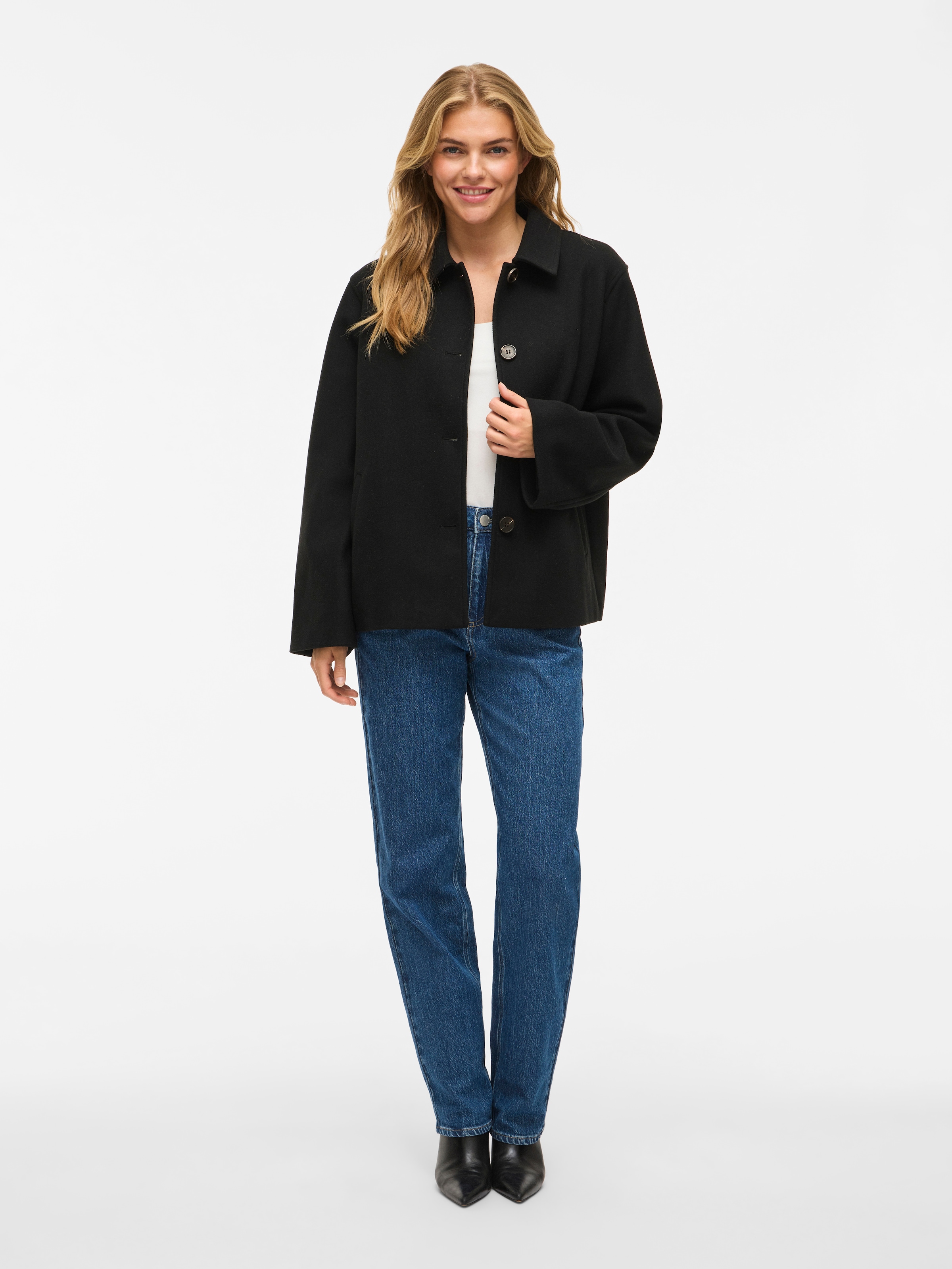 Vila Kurzjacke »VICLAUDIA L/S JACKET- NOOS« Kunstfaser