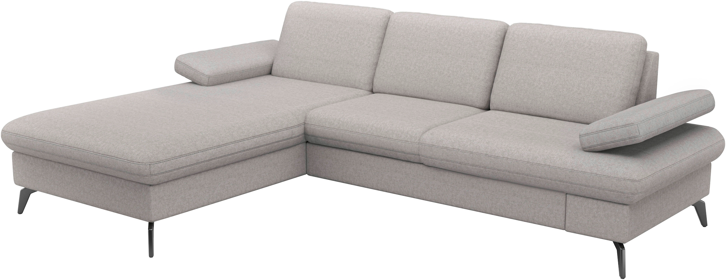 sit&more Ecksofa »Morris Jubi L-Form«, inkl. Armteilfunktion und 1 Zierkissen, wahlweise mit Bettfunktion