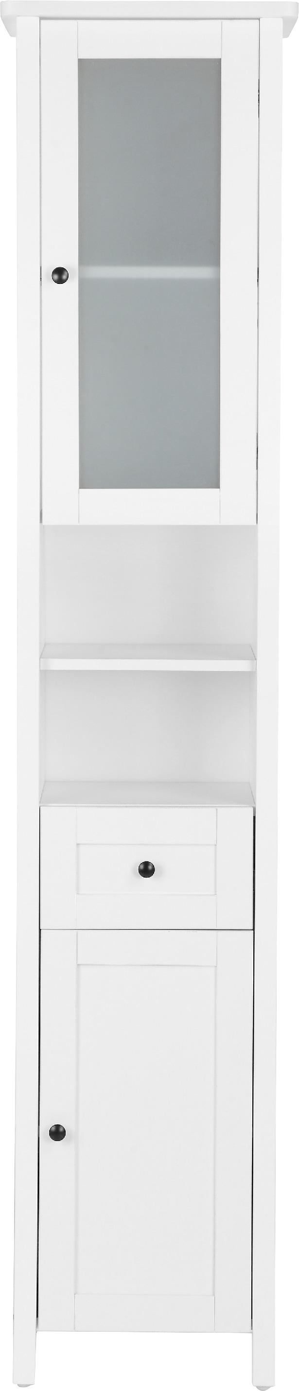 welltime Hochschrank »Aalborg Schrank Badezimmerschrank Badschrank« Badmöbel im Landhaus-Stil, Breite 40 cm