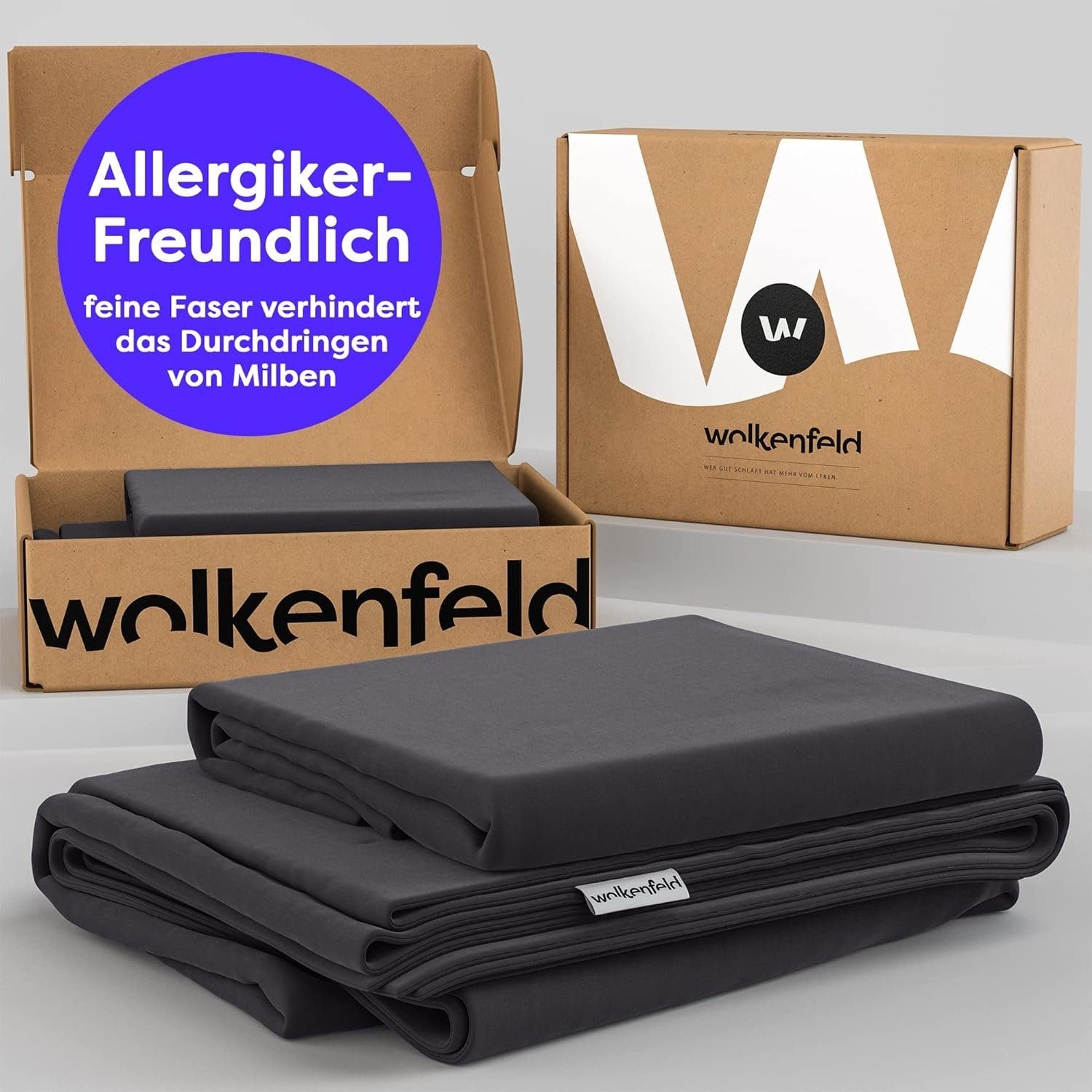 Wolkenfeld Bettwäsche »Mikrofaser 4 tlg - Allergiker Bettwäsche einfarbig - unfassbar weich« 4 Stk. 135x200 cm, 155x200 & 155x220 I inkl. 2x Kissenbezüge 80x80 I Uni